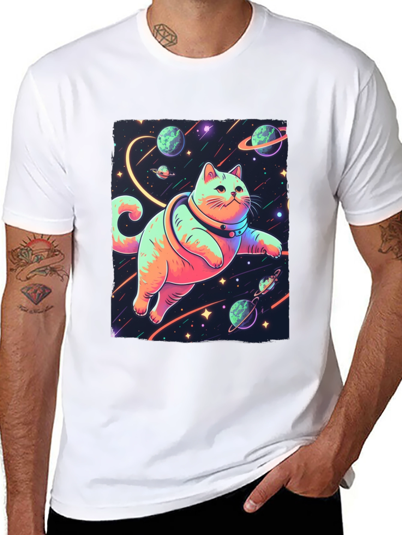Cosmic Cat T-Shirt - Space Adventure Tee