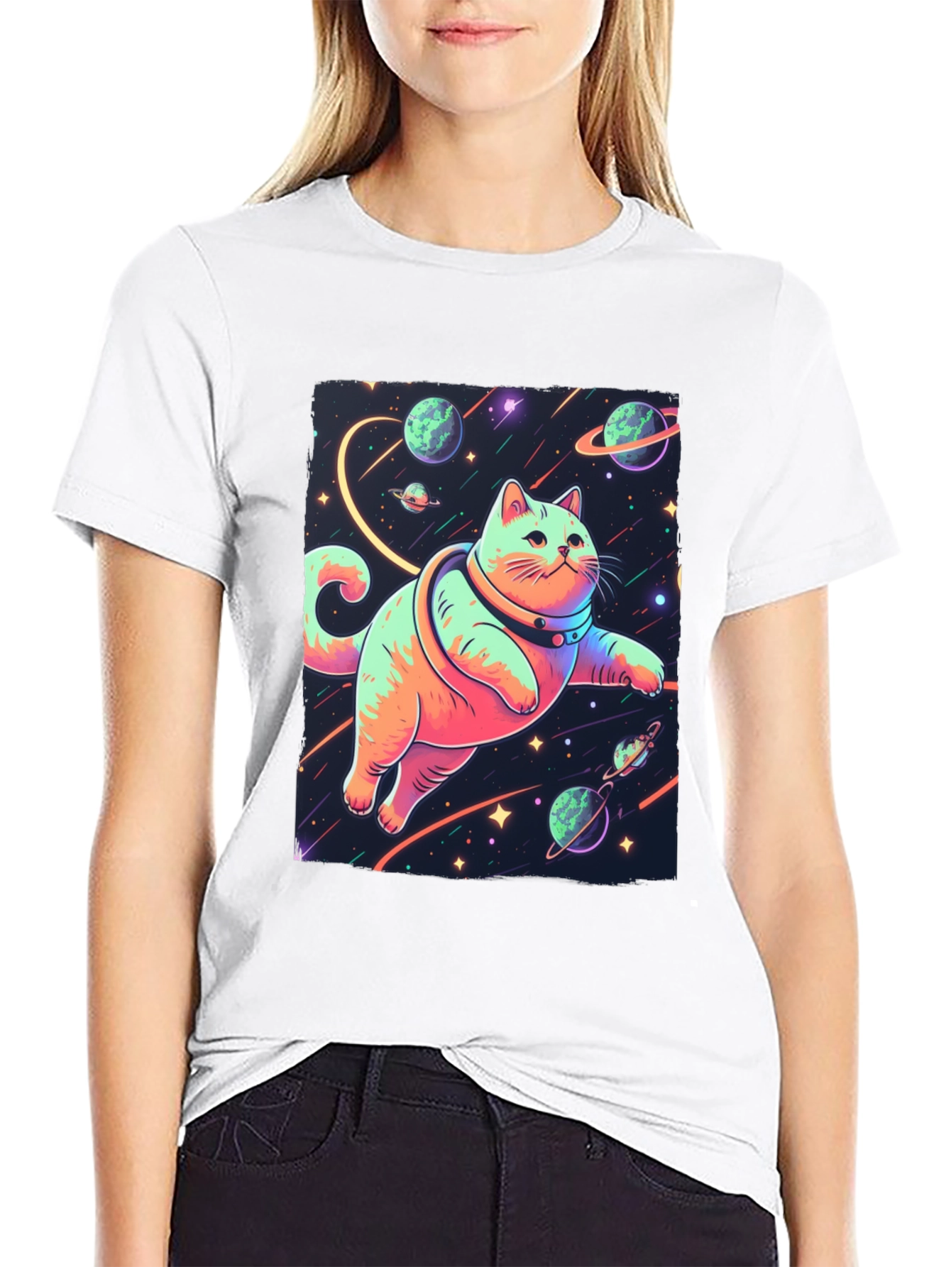 Cosmic Cat T-Shirt - Space Adventure Tee