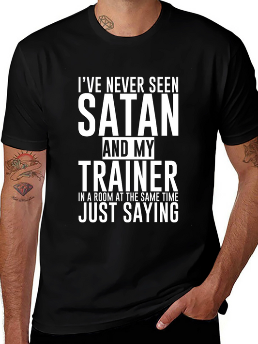 Satan & Trainer Funny Graphic Tee