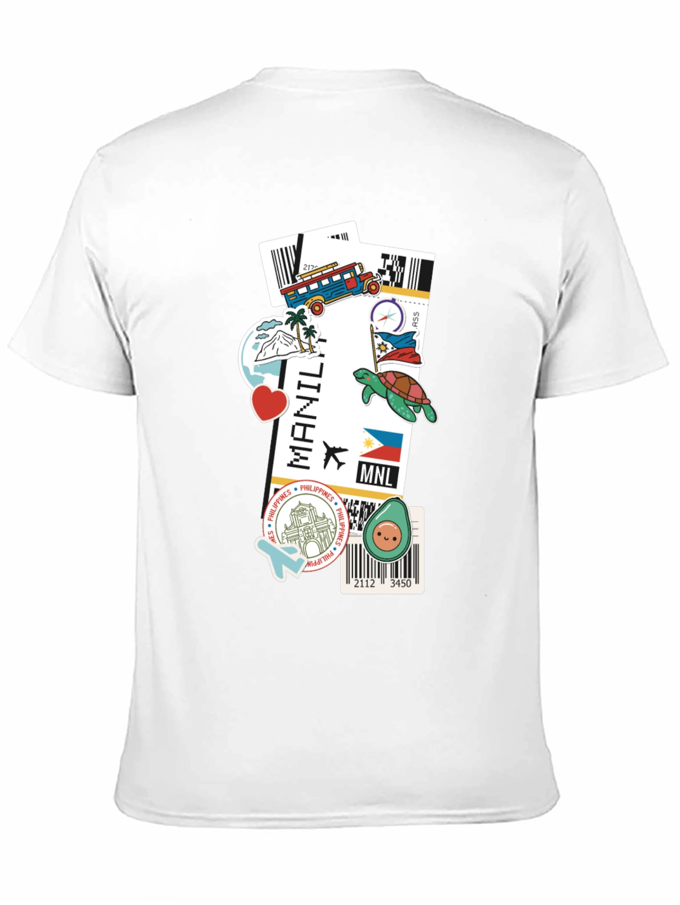 Manila Philippines Travel Stamp T-Shirt