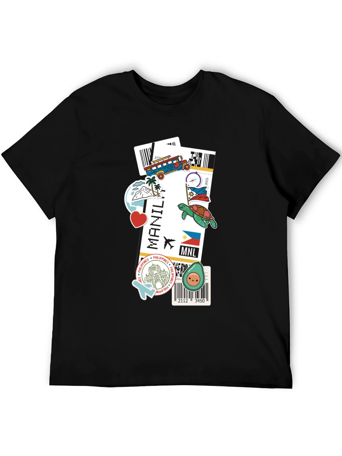 Manila Philippines Travel Stamp T-Shirt