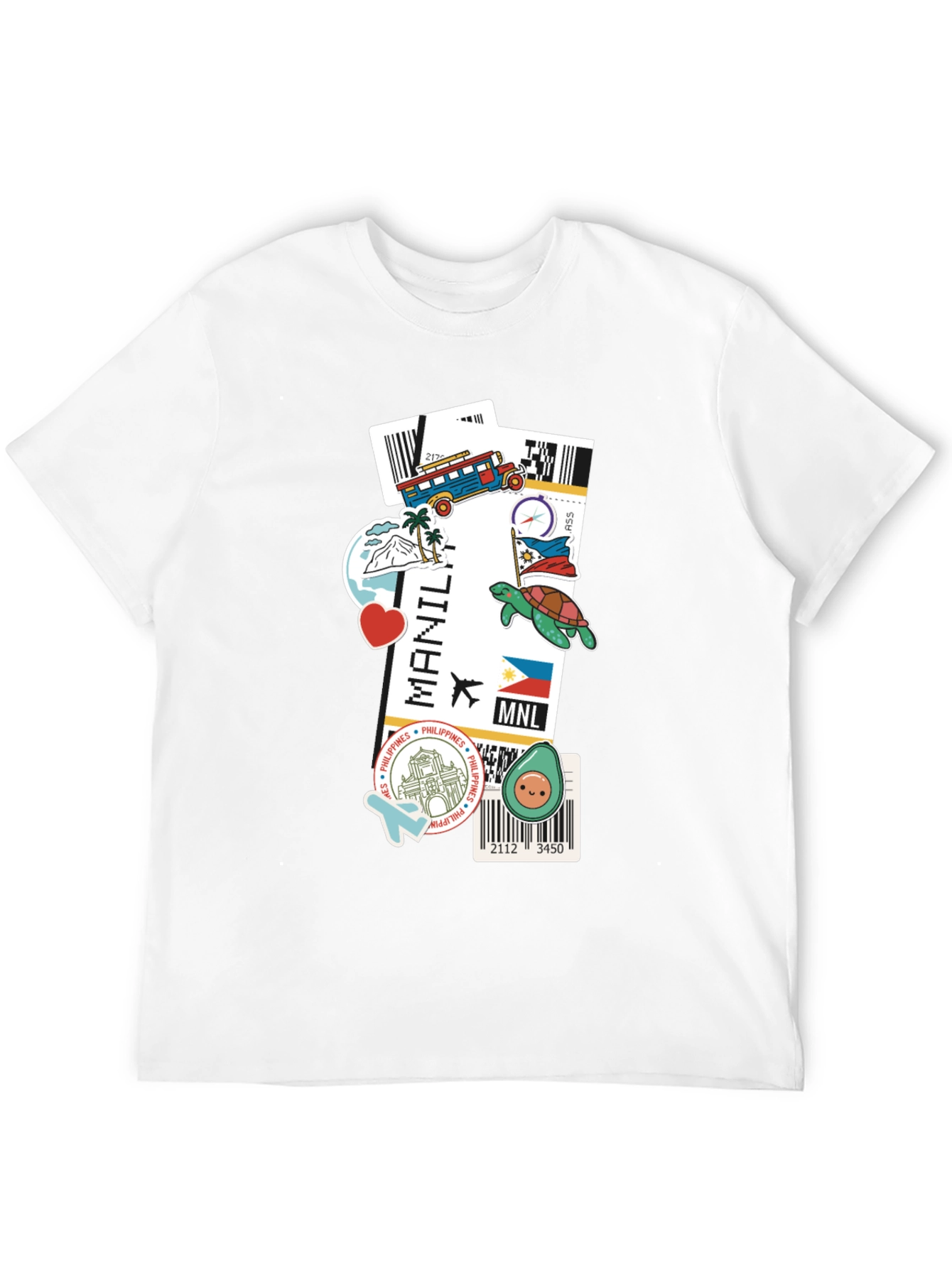 Manila Philippines Travel Stamp T-Shirt
