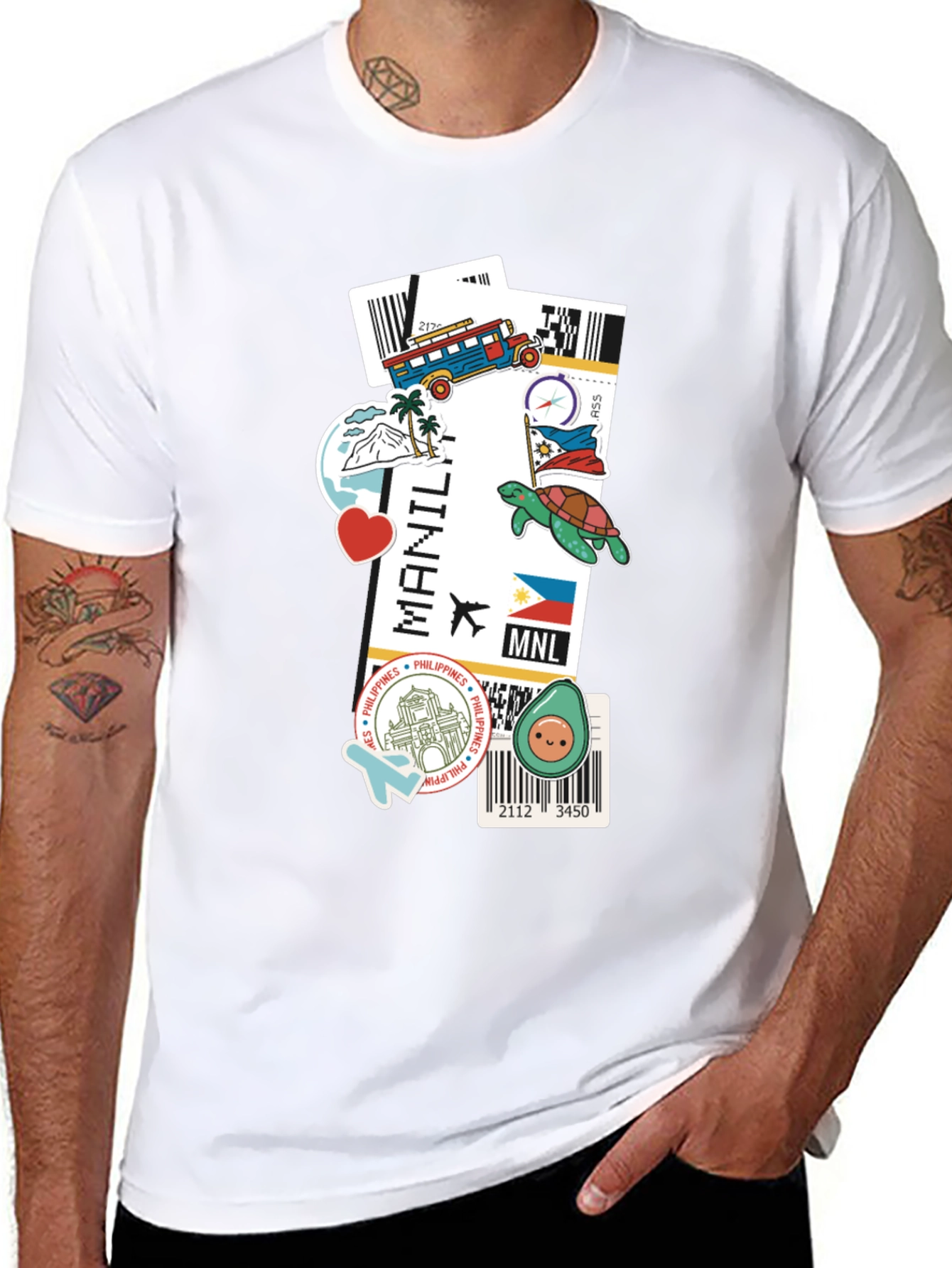 Manila Philippines Travel Stamp T-Shirt