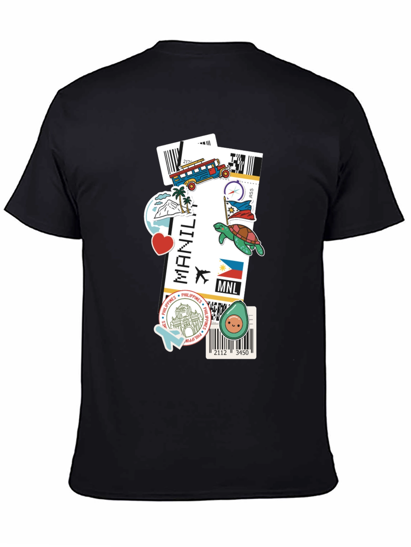Manila Philippines Travel Stamp T-Shirt