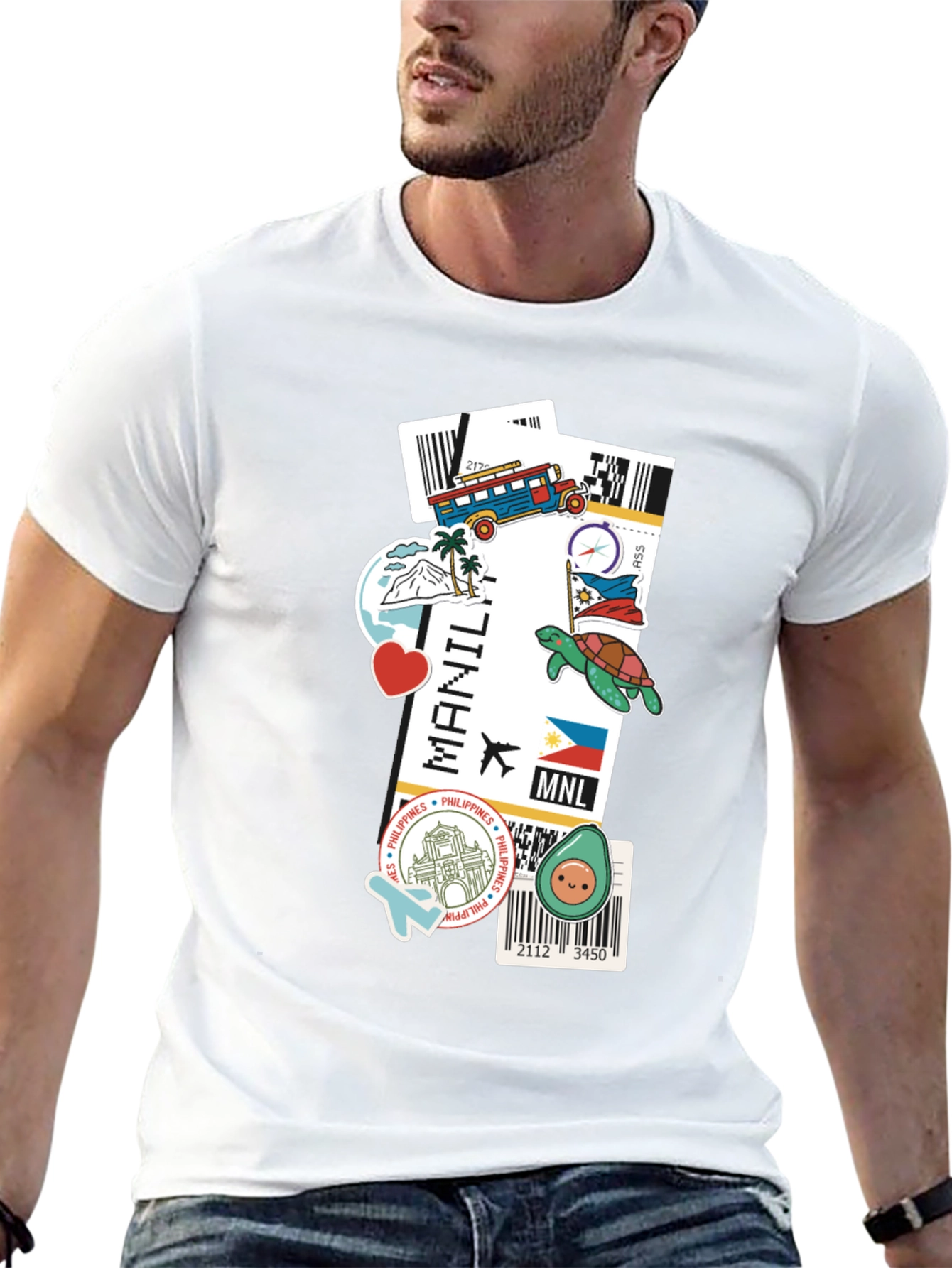 Manila Philippines Travel Stamp T-Shirt