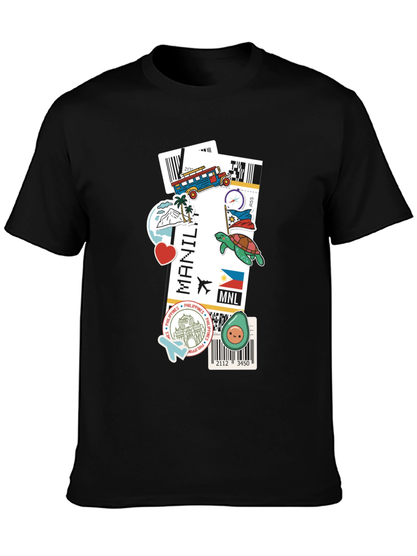 Manila Philippines Travel Stamp T-Shirt