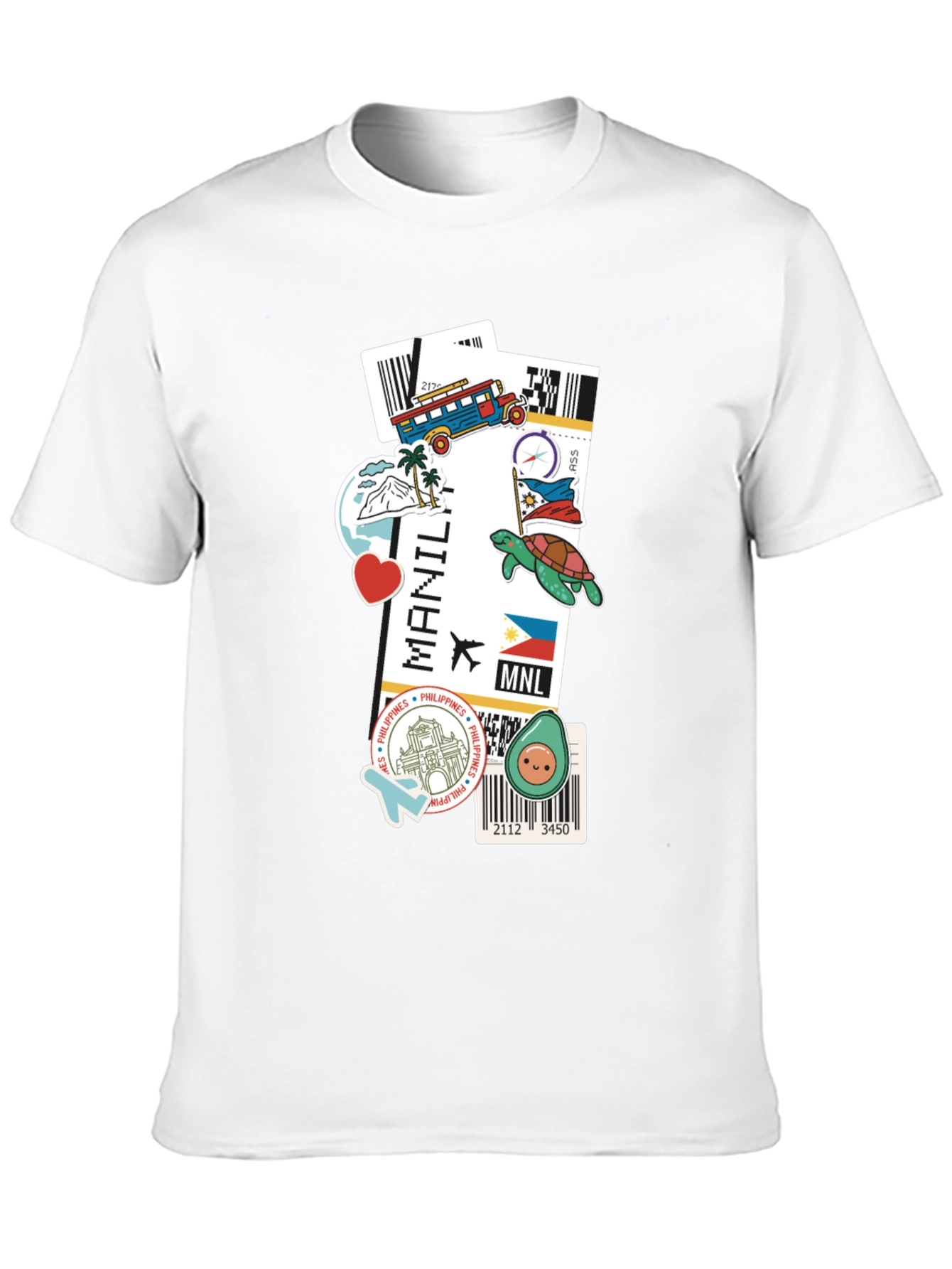 Manila Philippines Travel Stamp T-Shirt