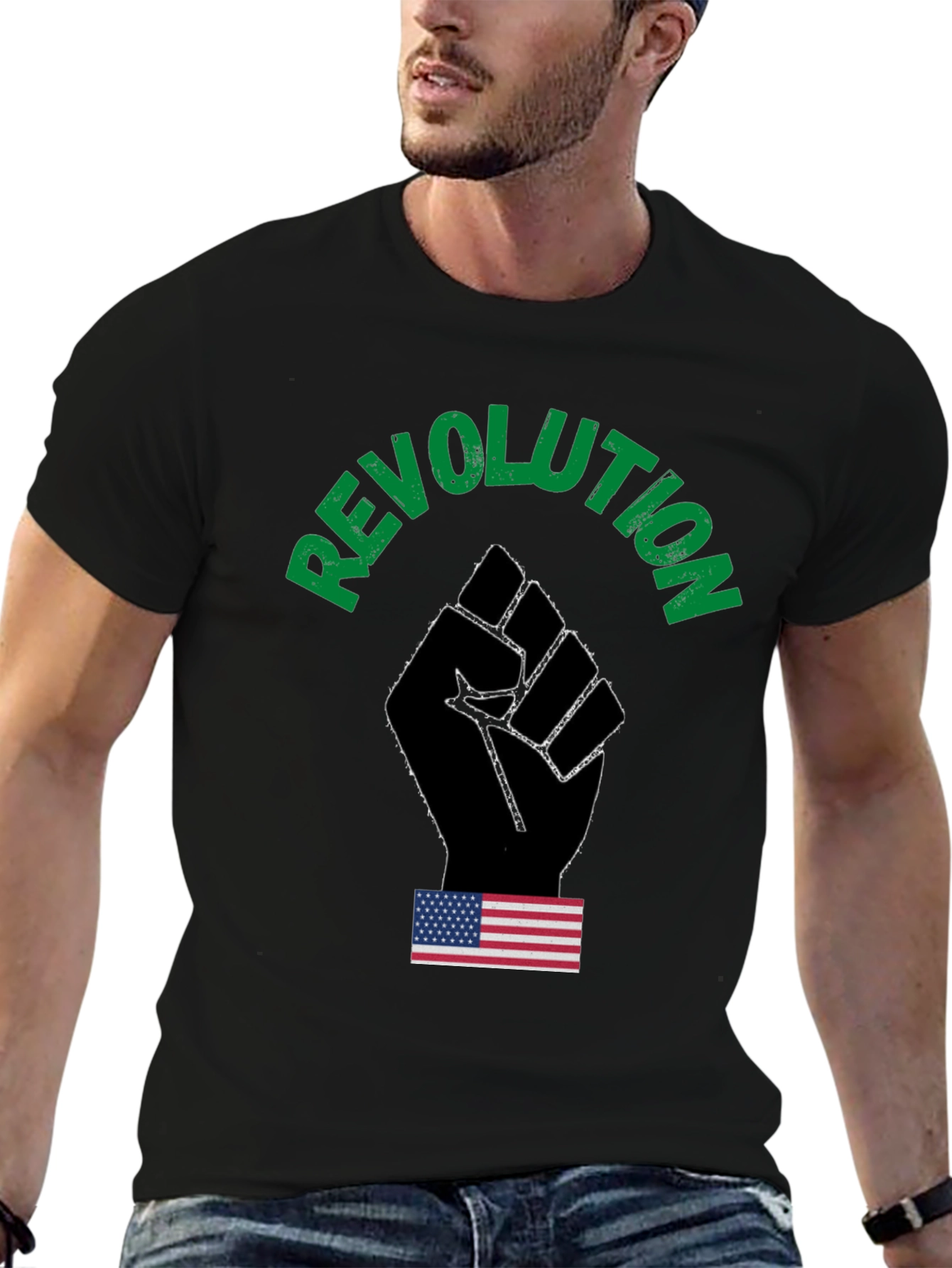 Revolution Fist Graphic T-Shirt - Black