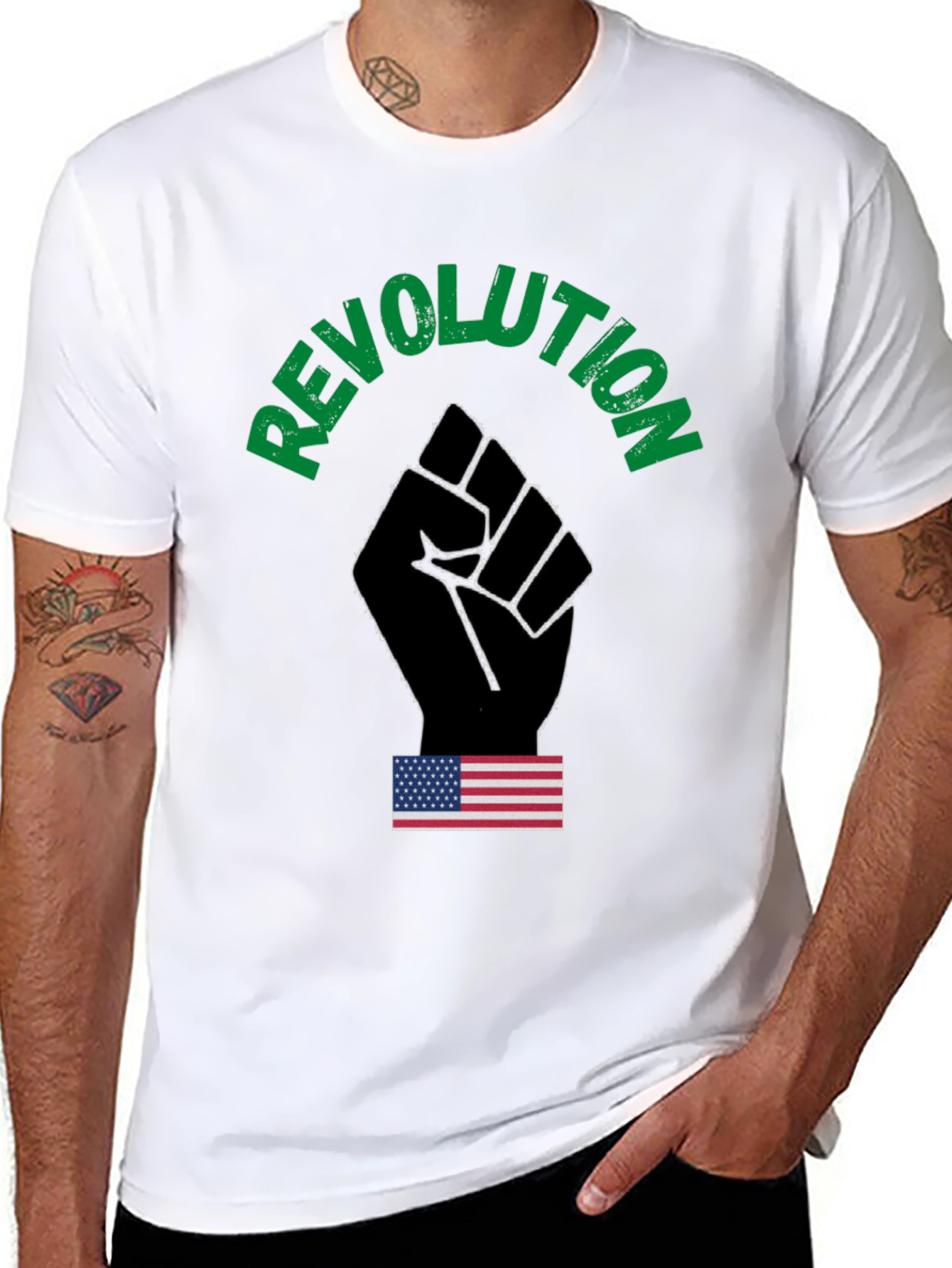 Revolution Fist Graphic T-Shirt - Black