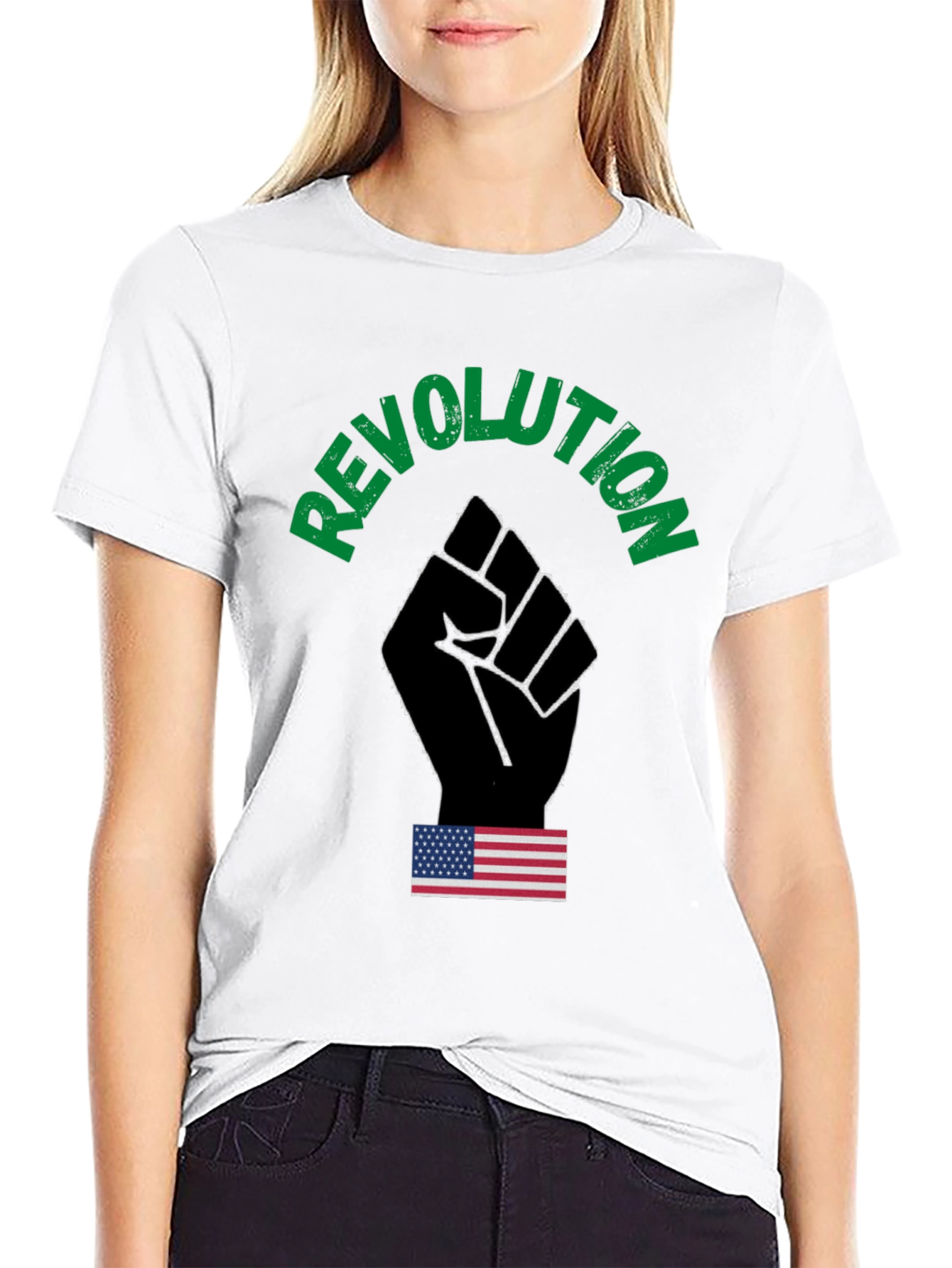 Revolution Fist Graphic T-Shirt - Black