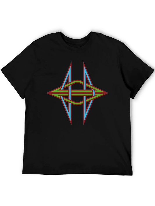 Geometric Celtic Knot Graphic Black T-Shirt