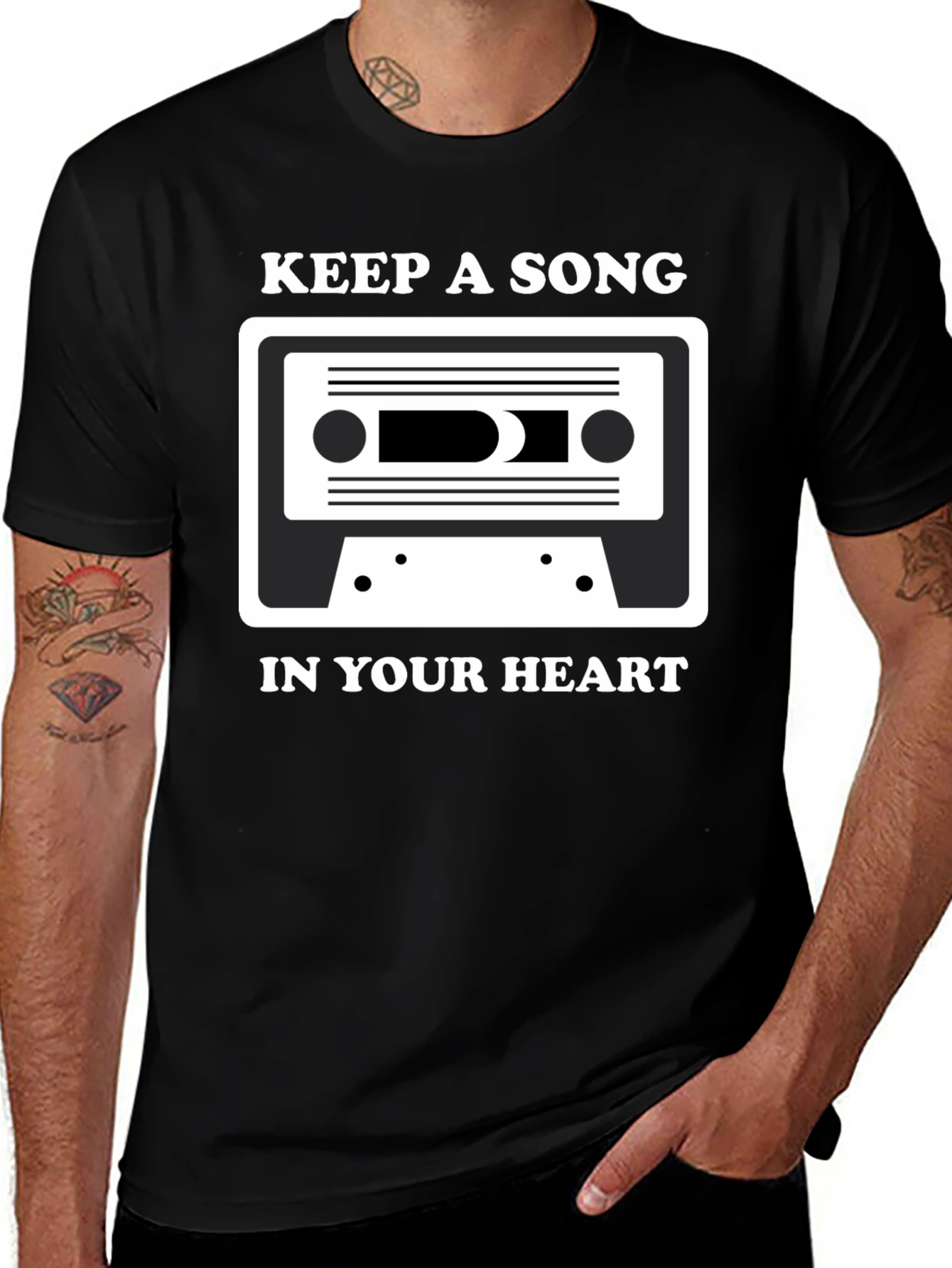 Keep A Song In Your Heart Cassette Tape T-Shirt
