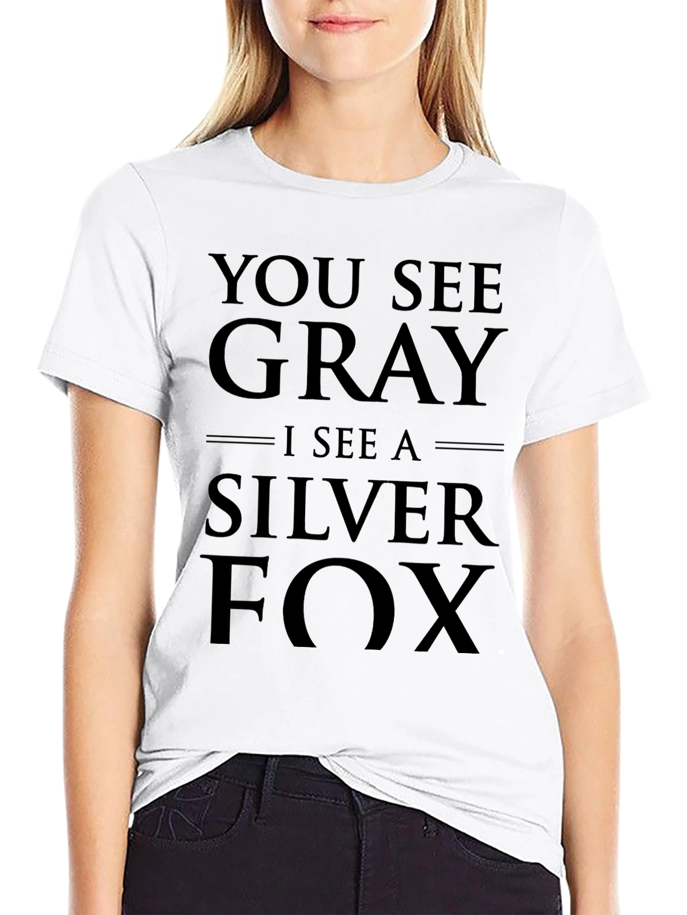 Silver Fox Graphic Tee - You See Gray!