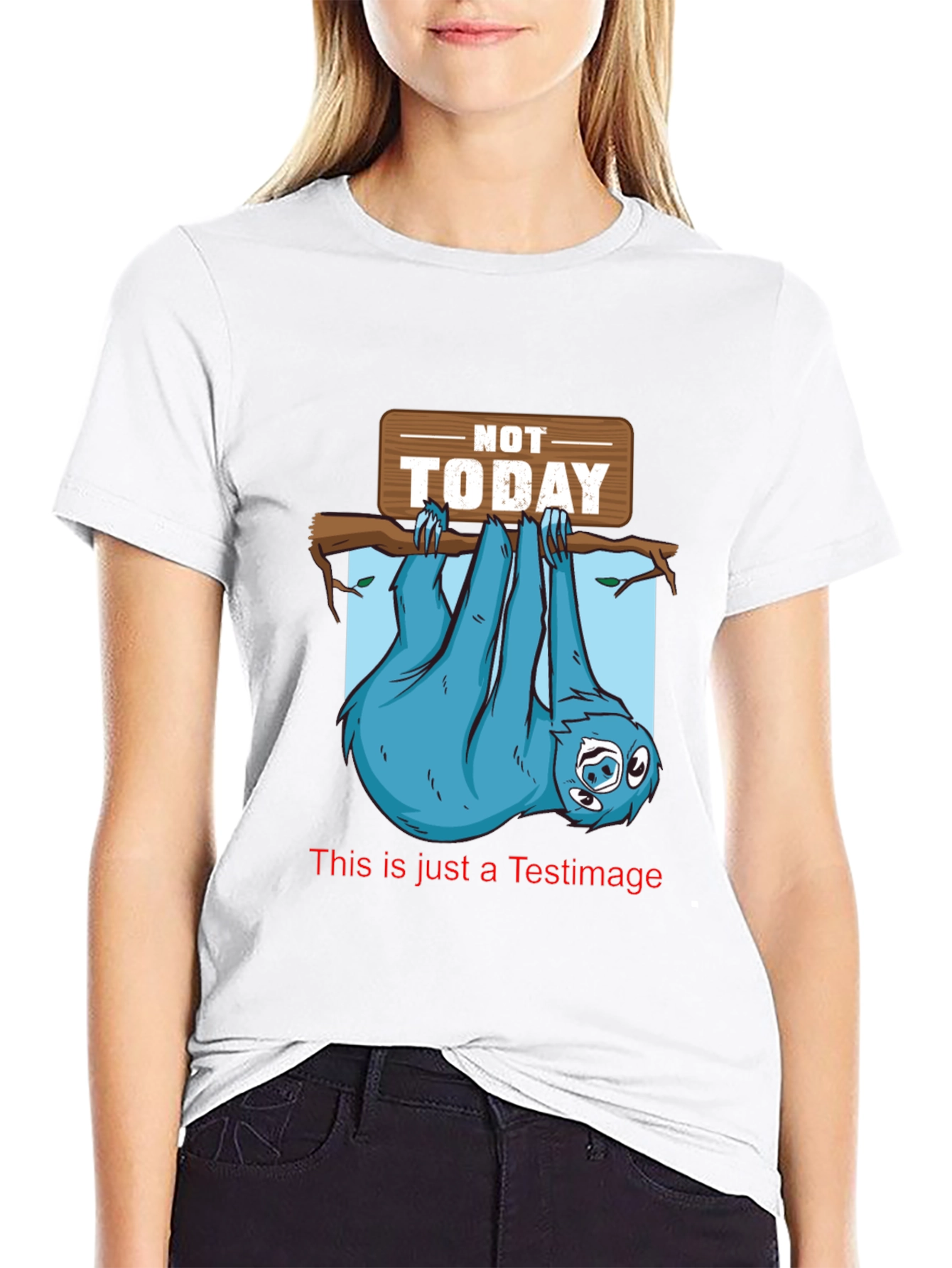Not Today Sloth T-Shirt Funny Lazy Animal Tee
