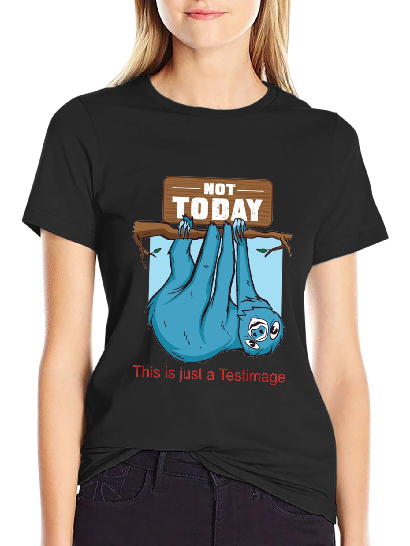 Not Today Sloth T-Shirt Funny Lazy Animal Tee