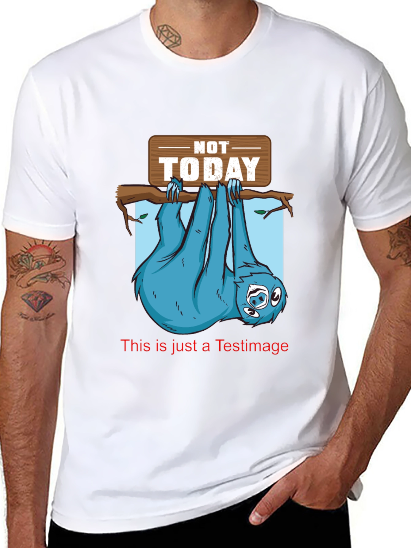 Not Today Sloth T-Shirt Funny Lazy Animal Tee