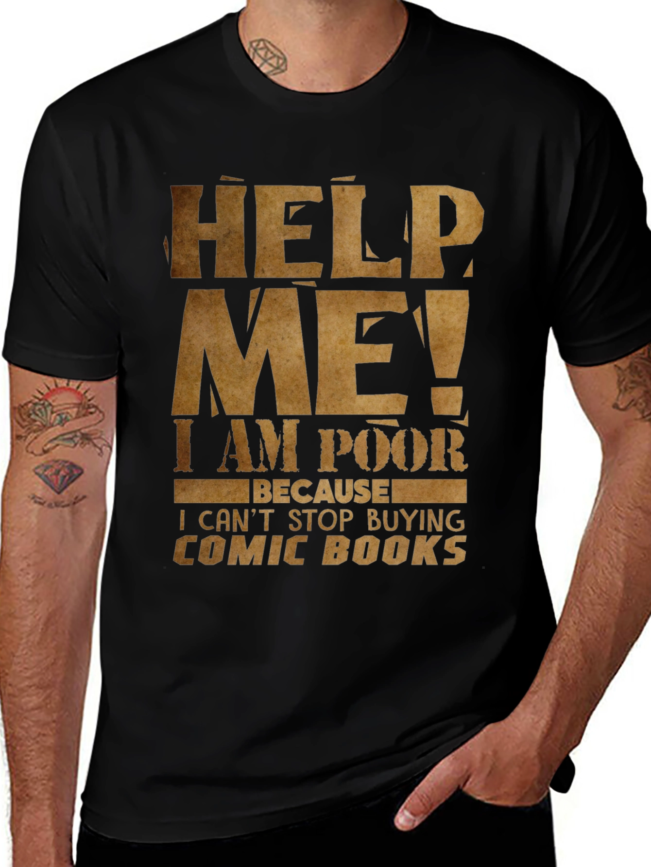 Help Me I am Poor Comic Book T-Shirt