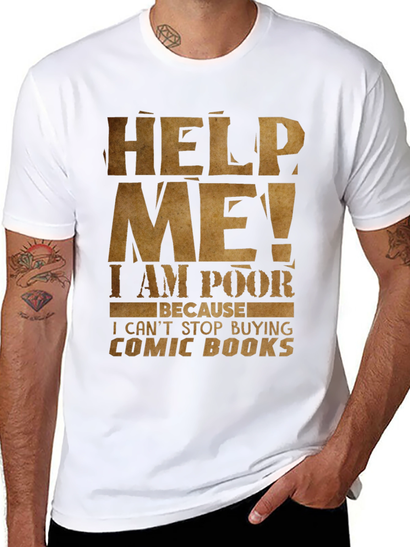 Help Me I am Poor Comic Book T-Shirt