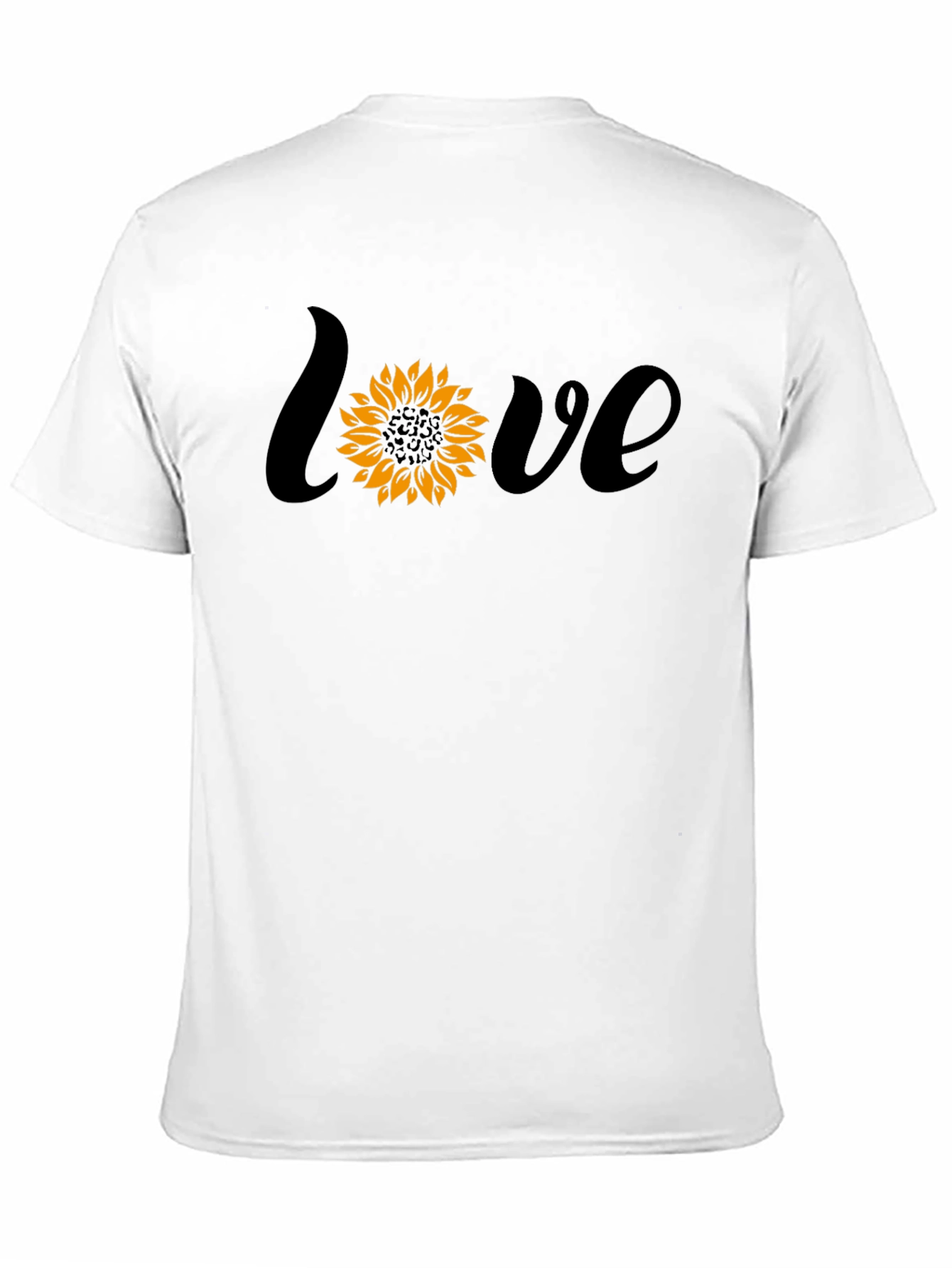 Sunflower Love Graphic Tee - Black Cotton Blend
