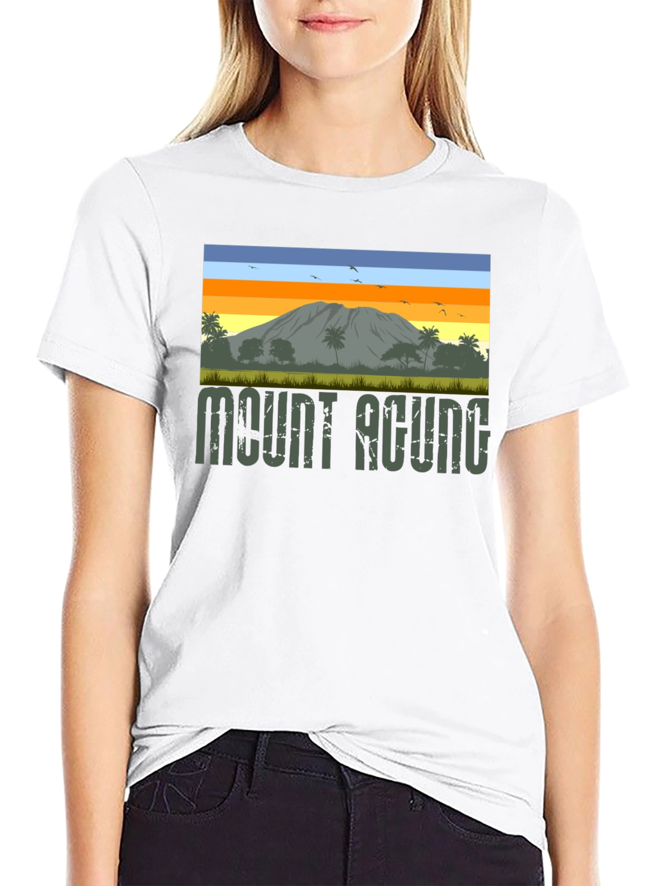 Mount Agung Graphic Tee - Nature Inspired T-Shirt