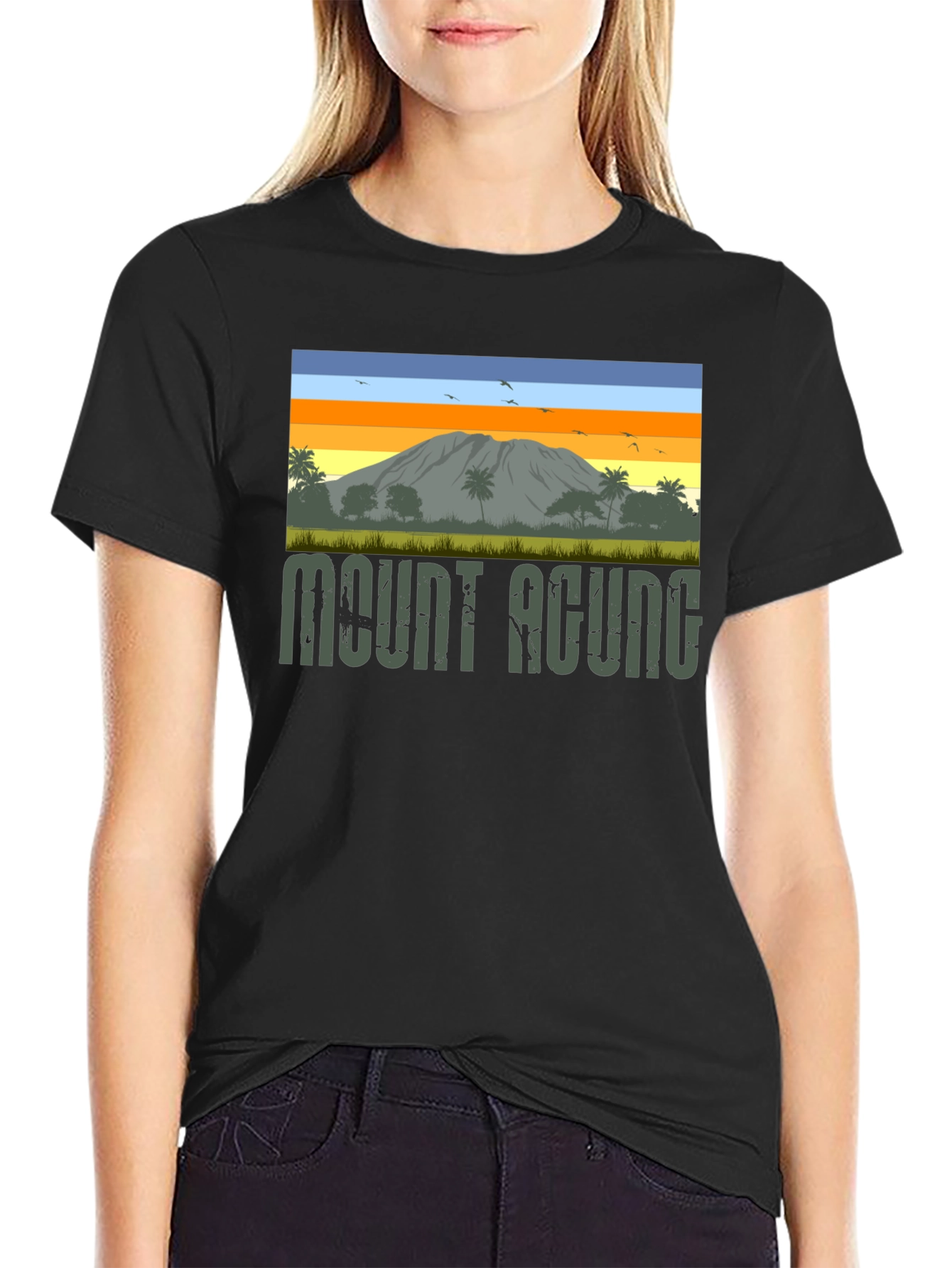 Mount Agung Graphic Tee - Nature Inspired T-Shirt