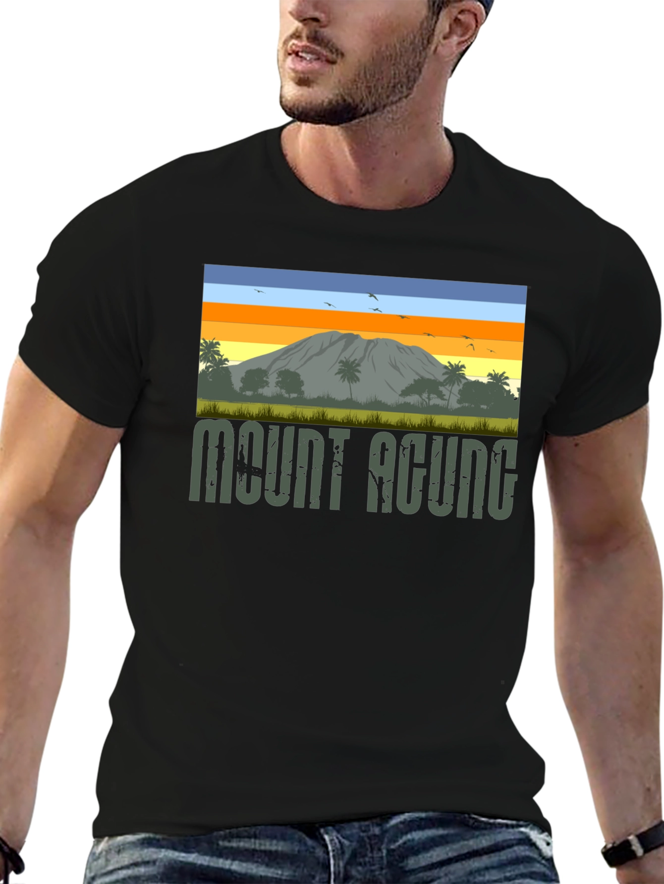 Mount Agung Graphic Tee - Nature Inspired T-Shirt