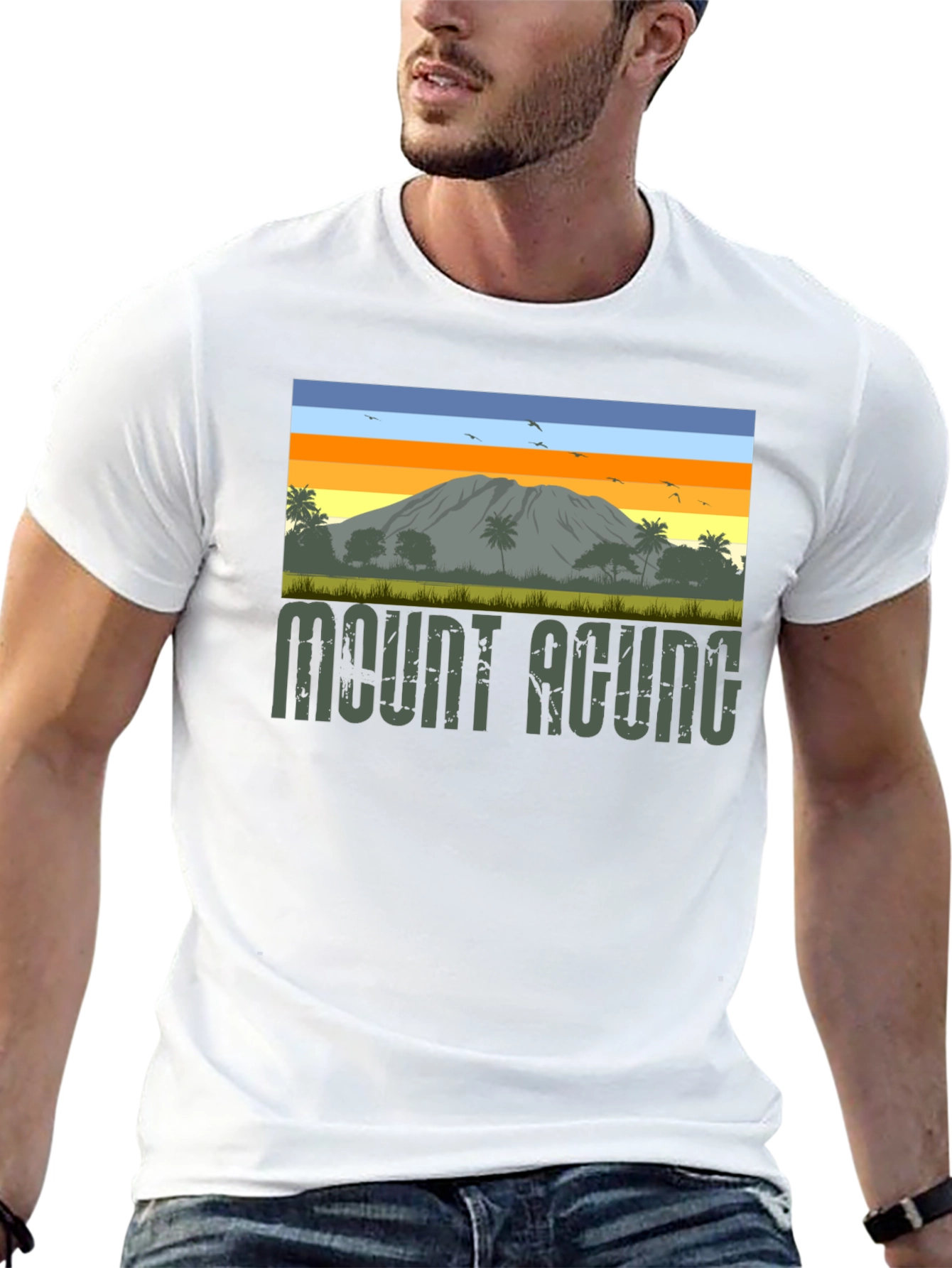 Mount Agung Graphic Tee - Nature Inspired T-Shirt