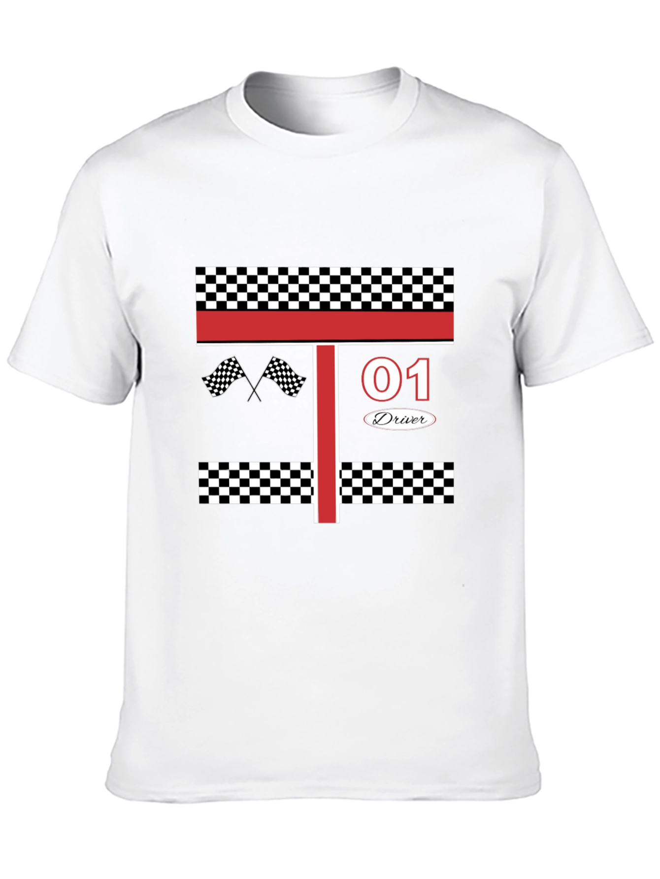 Racing Driver #01 T-Shirt: Black Racing Tee