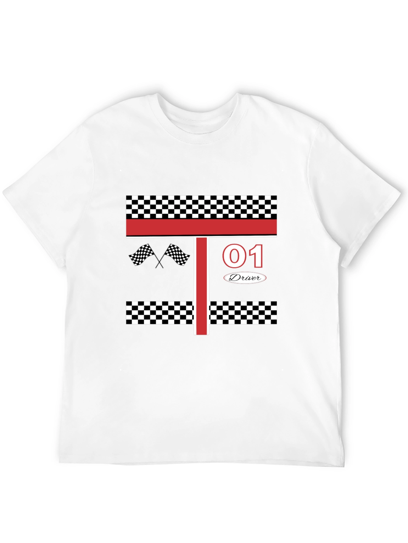 Racing Driver #01 T-Shirt: Black Racing Tee