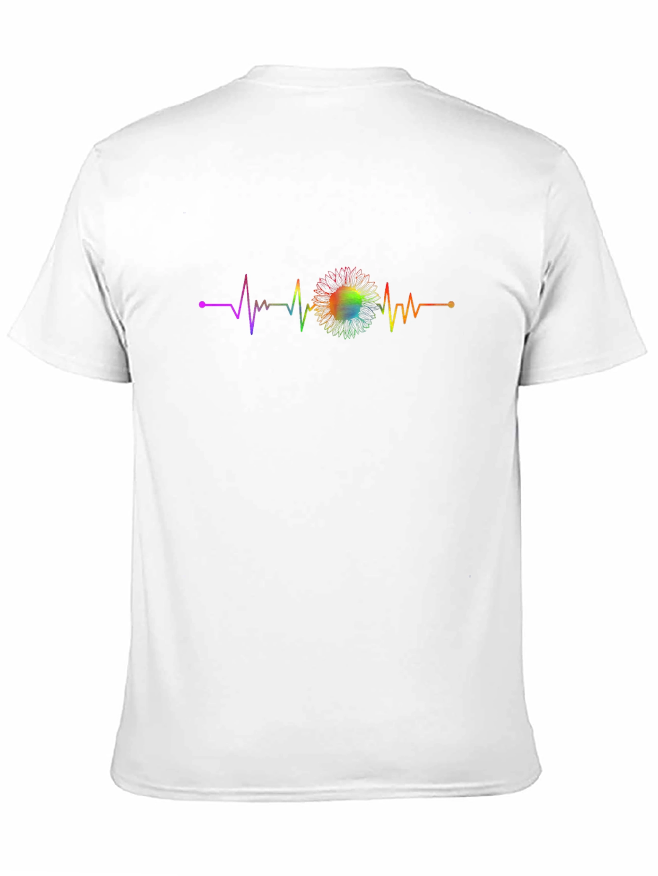 Rainbow Sunflower Heartbeat T-Shirt