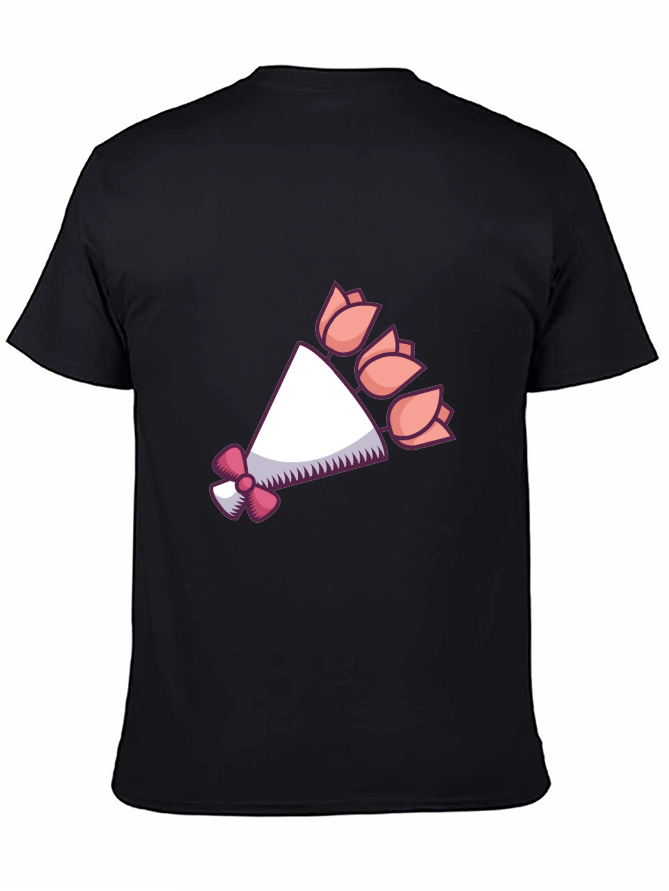 Floral Bouquet Graphic Tee - Black
