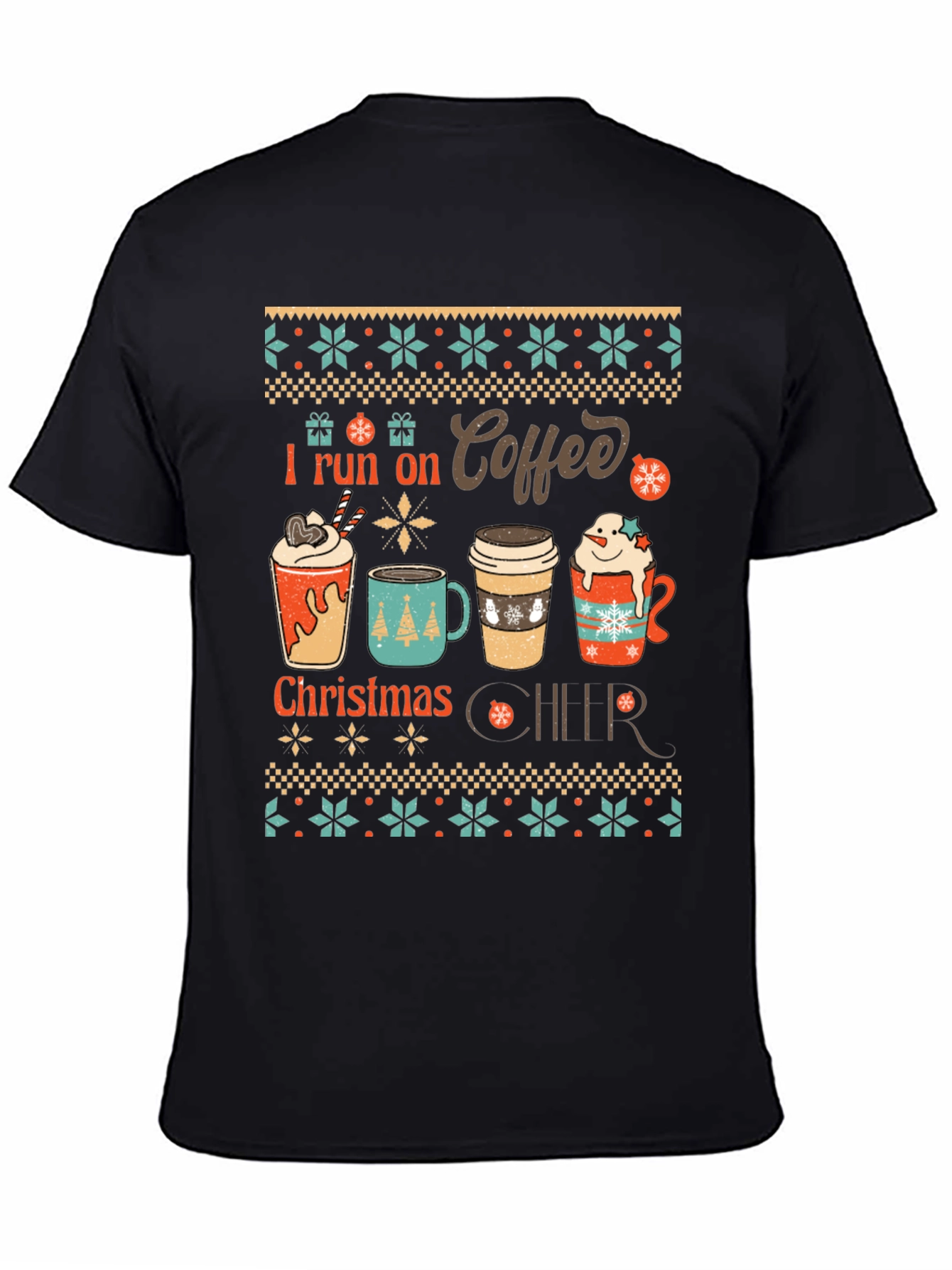 I Run on Coffee Christmas Cheer T-Shirt