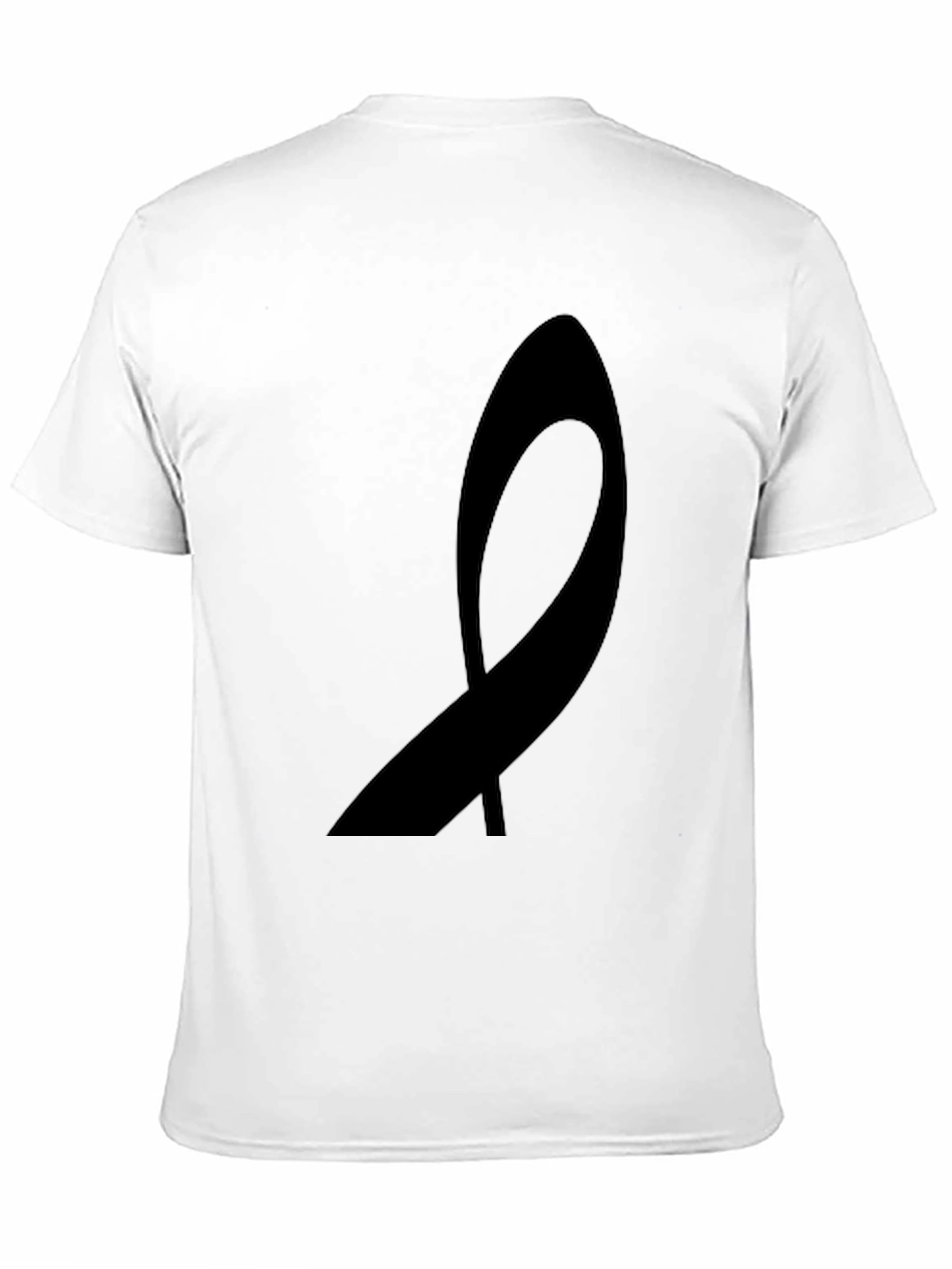 Black Awareness Ribbon Graphic Tee - Soft Cotton Blend