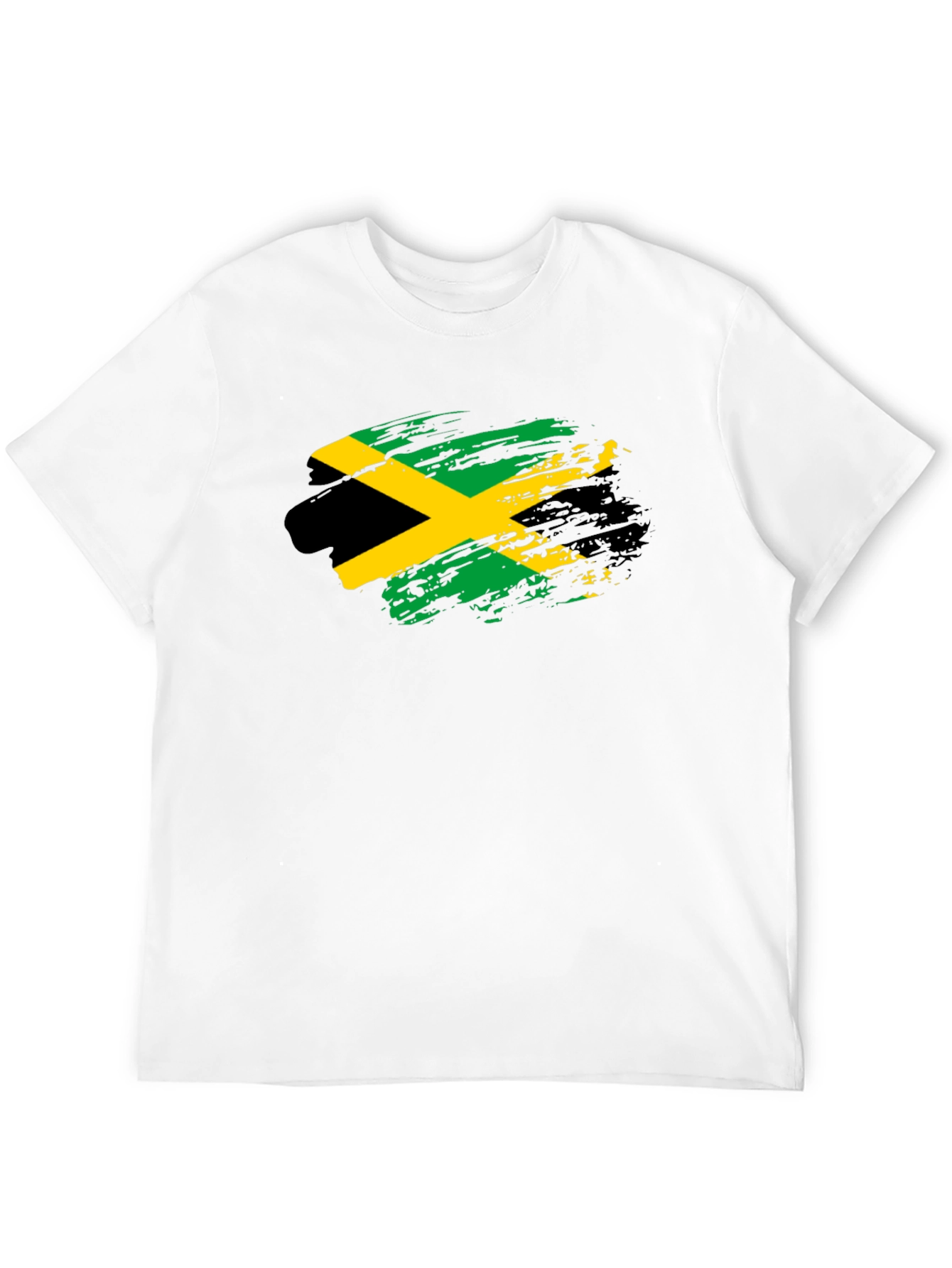 Jamaica Flag T-Shirt - Black Cotton Tee
