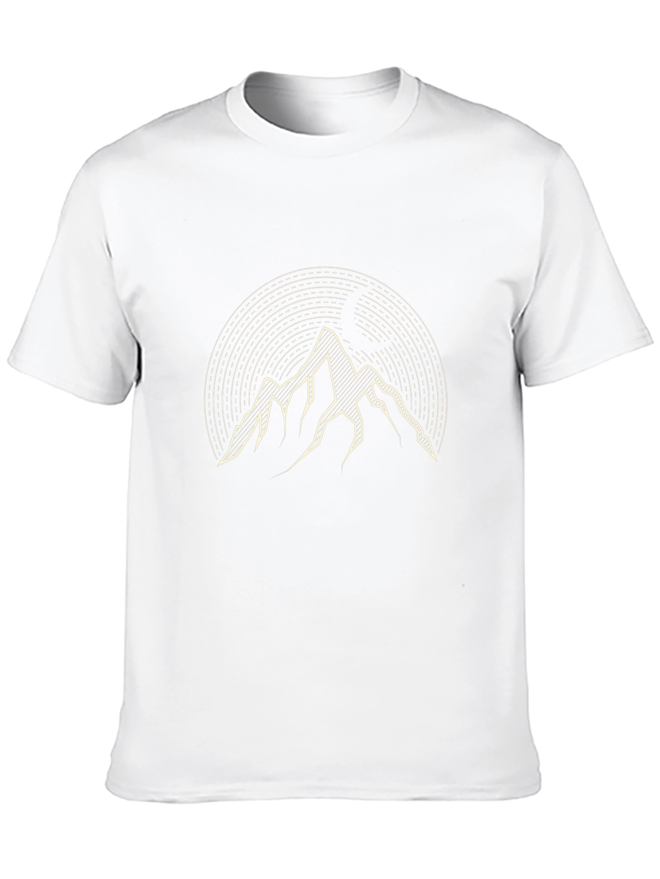 Geometric Mountain Graphic Tee - Black