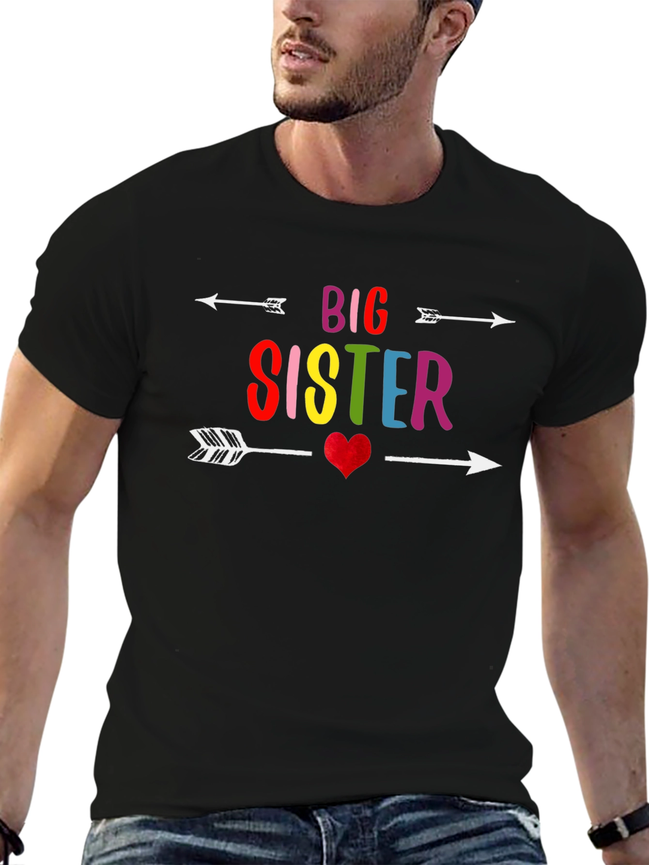 Big Sister Arrow Heart Graphic Tee