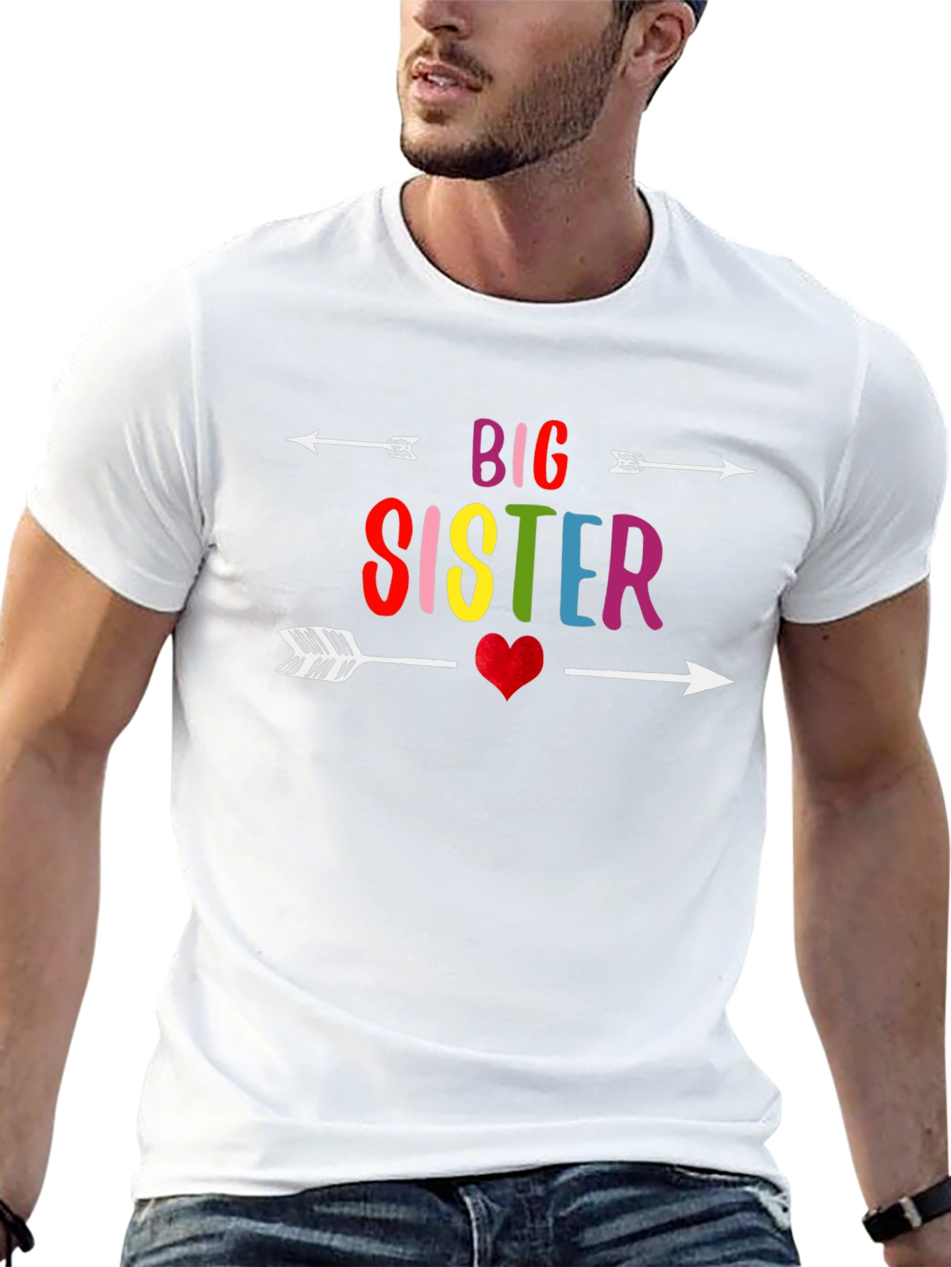Big Sister Arrow Heart Graphic Tee