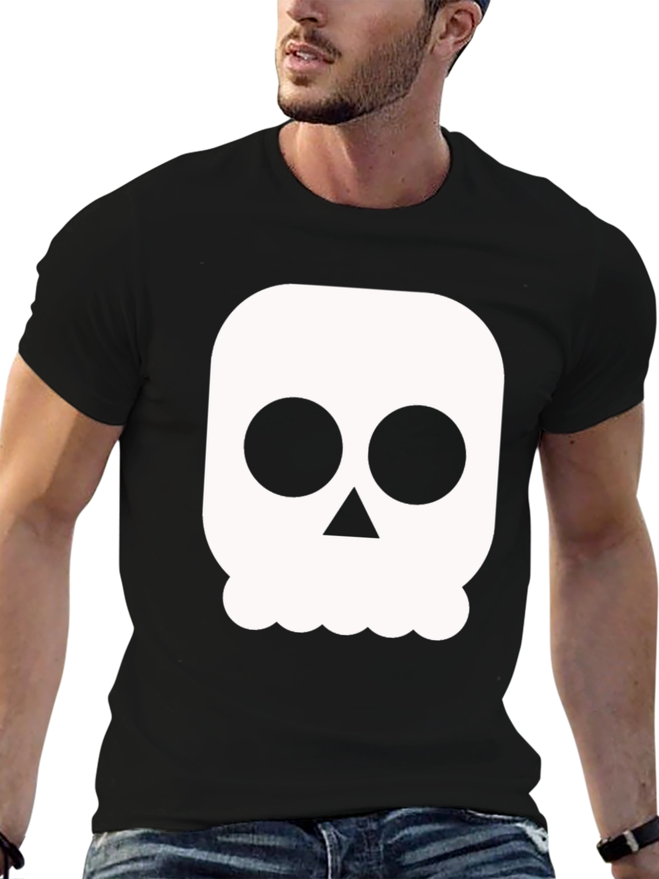 Skull Graphic Tee - Black Casual Shirt