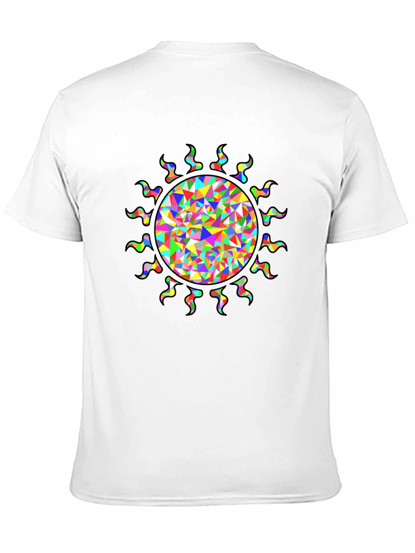 Rainbow Sun Graphic Black T-Shirt