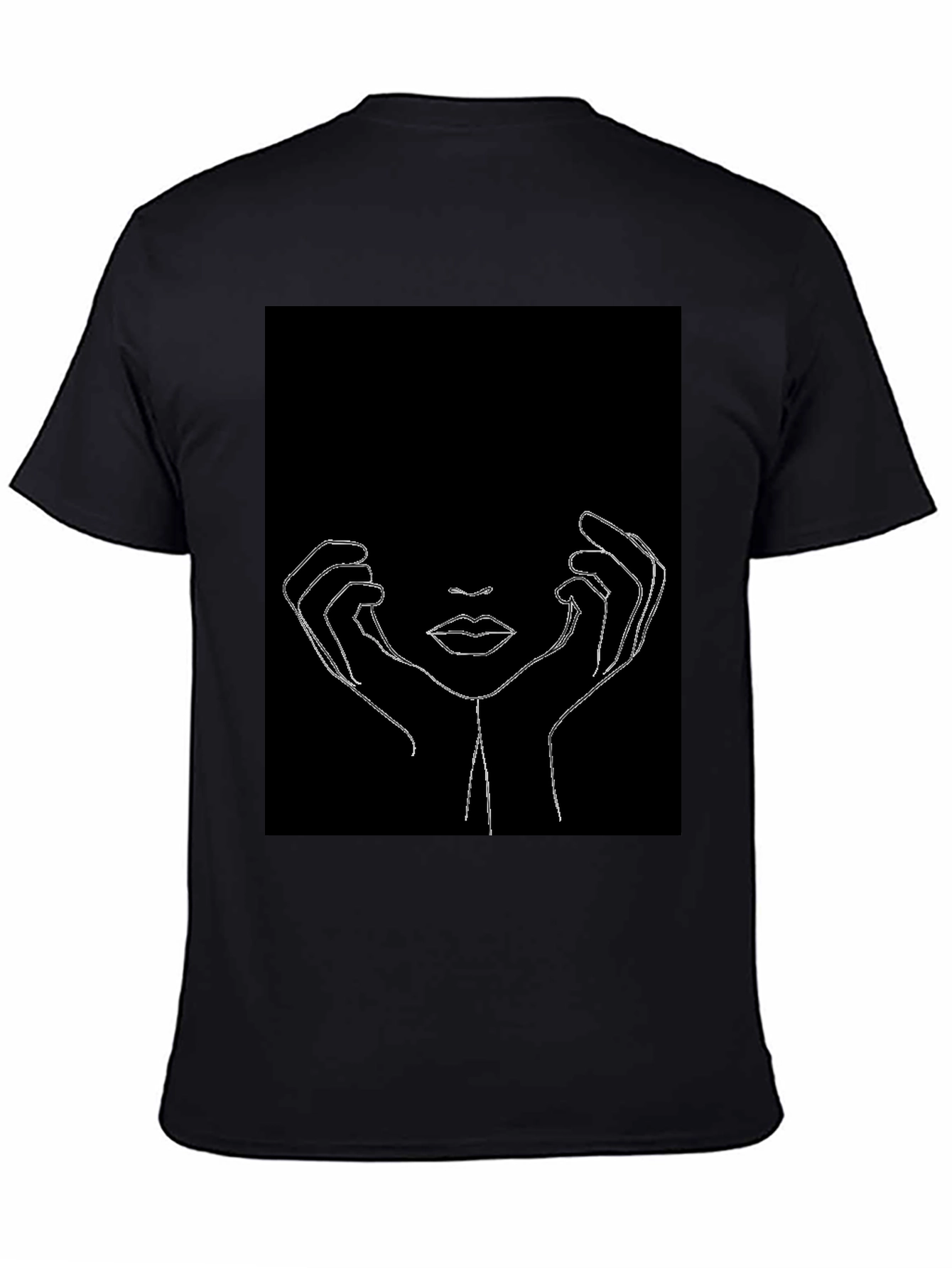 Minimalist Face Line Art Graphic Tee