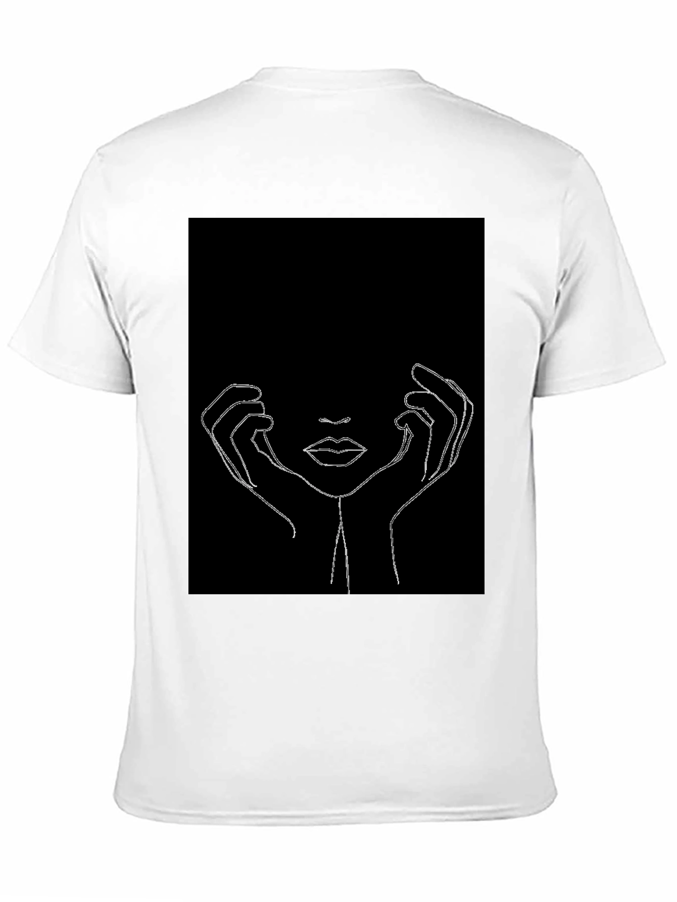 Minimalist Face Line Art Graphic Tee