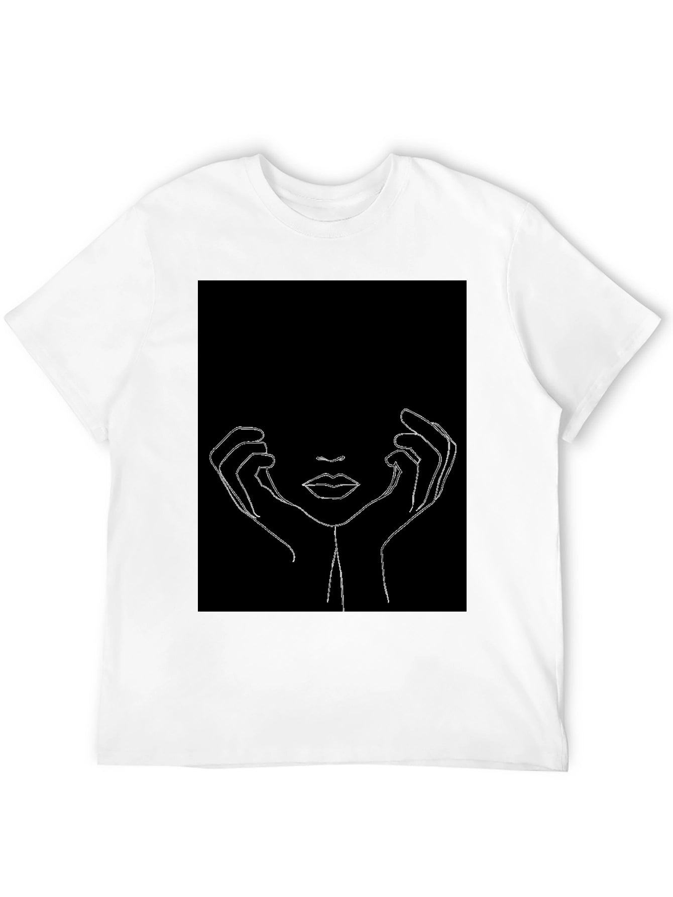 Minimalist Face Line Art Graphic Tee
