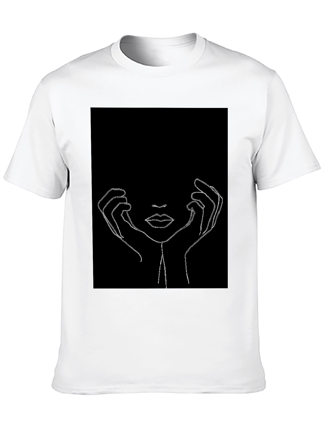 Minimalist Face Line Art Graphic Tee
