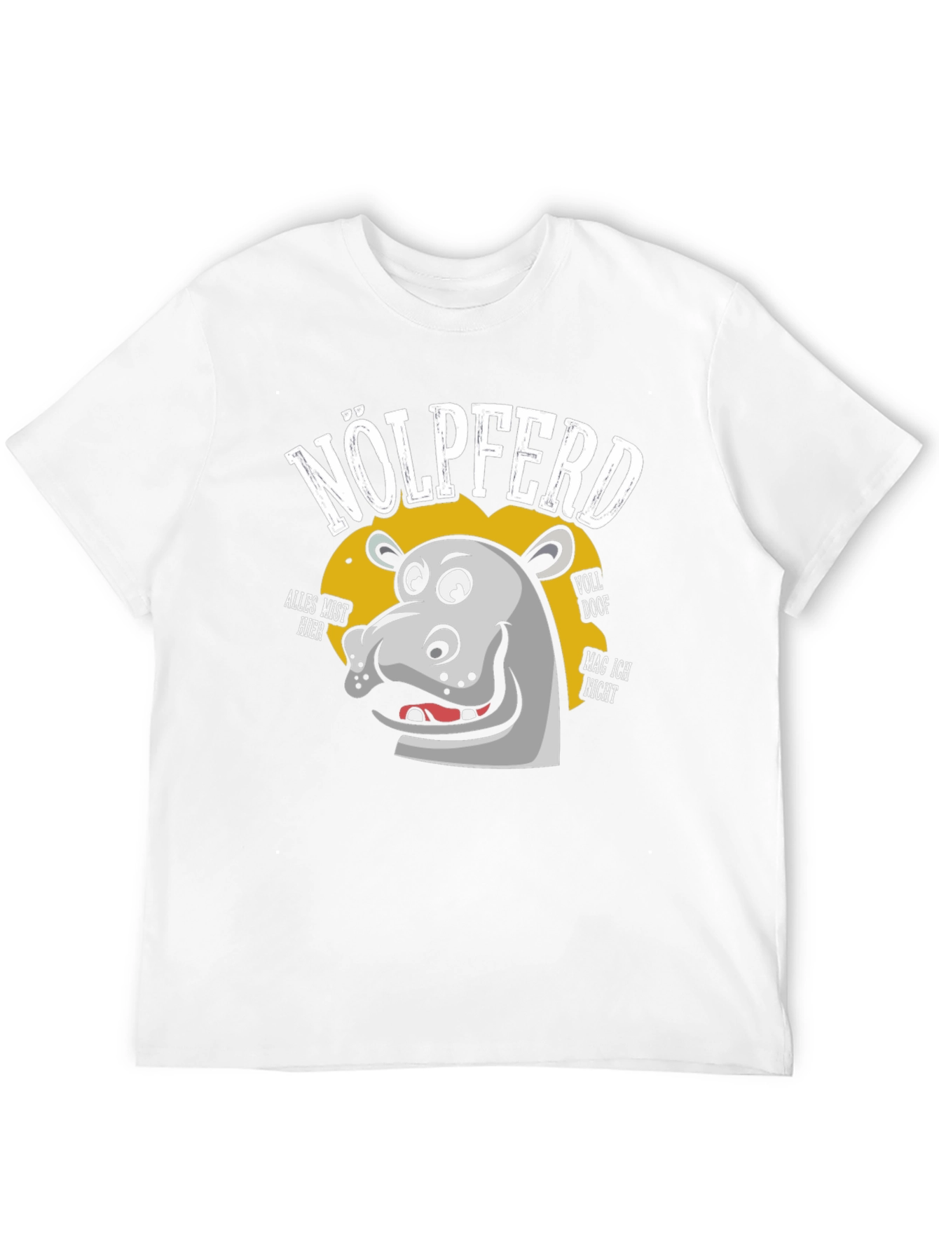 Nölpferd T-Shirt - Grumpy Hippo Funny Tee