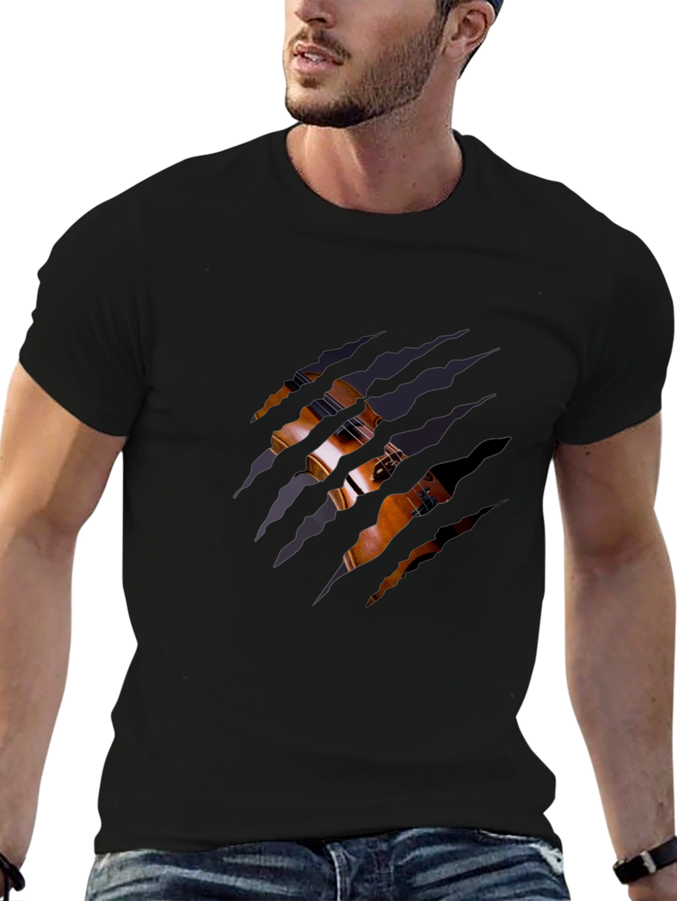 Violin Claw T-Shirt - Music Lover Tee