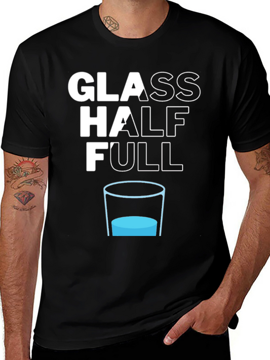 Glass Half Full Graphic Tee - Optimism T-Shirt