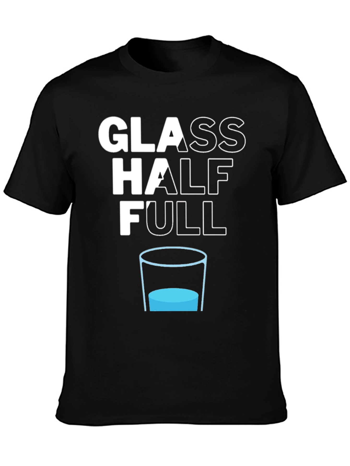Glass Half Full Graphic Tee - Optimism T-Shirt