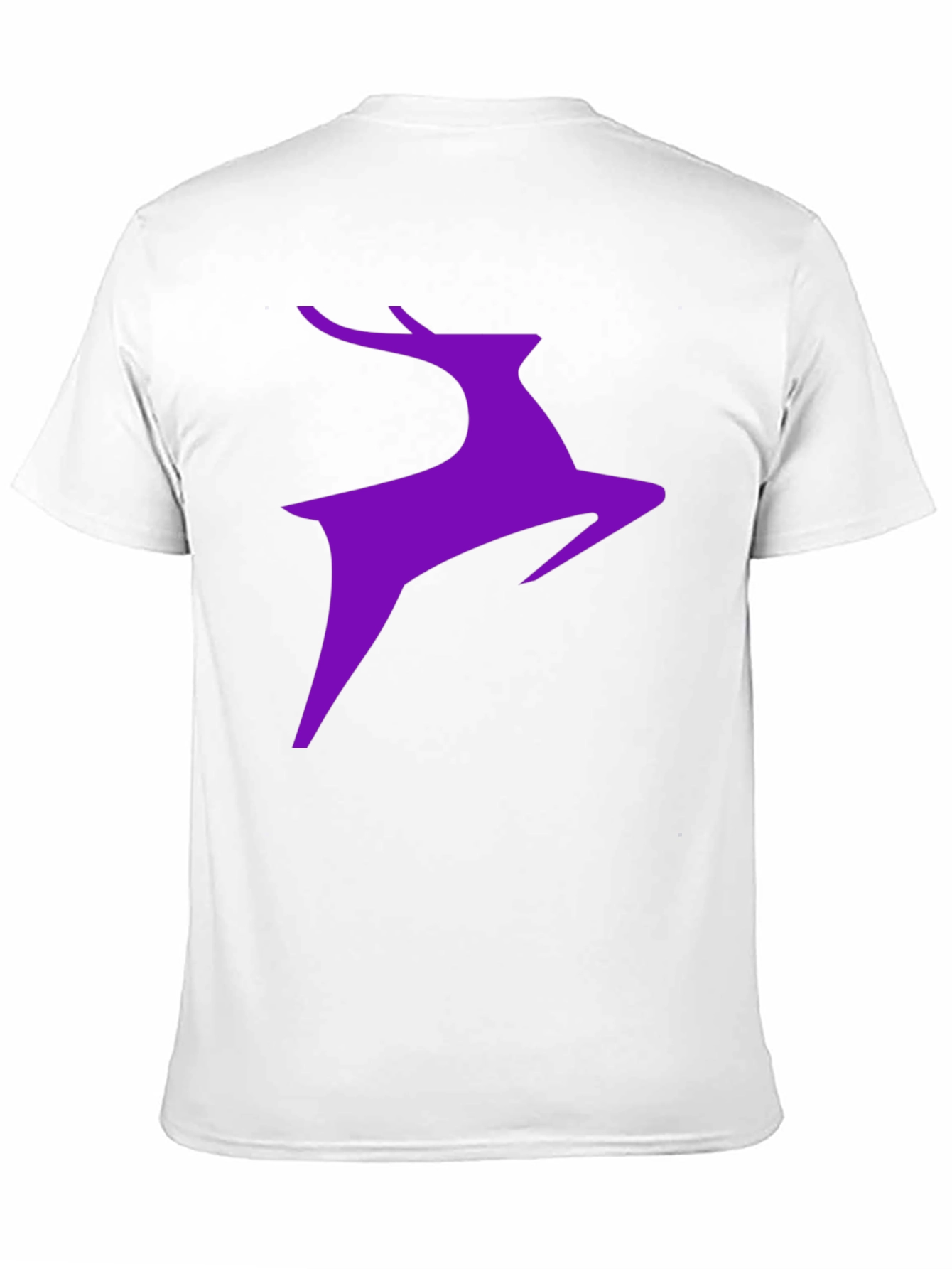 Purple Deer Graphic Black T-Shirt