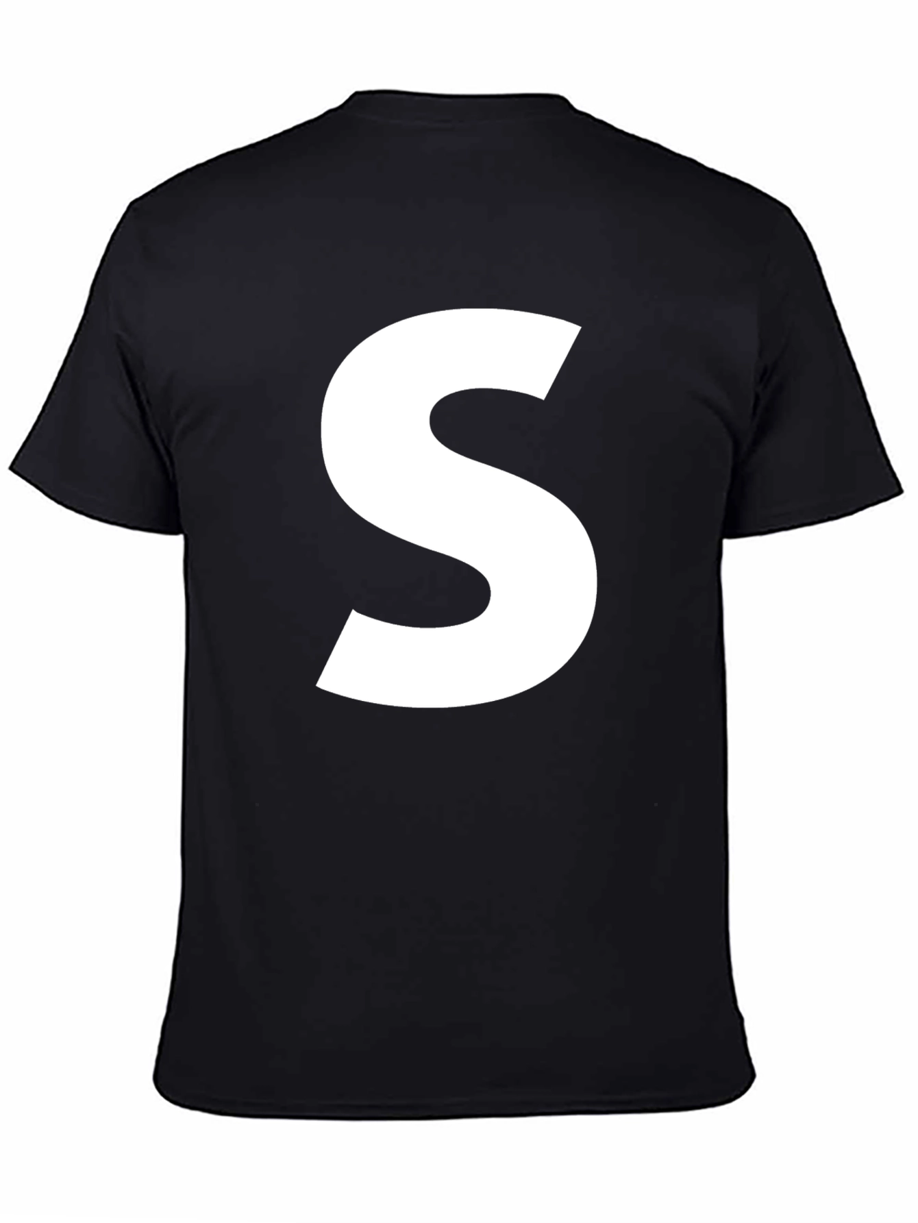 Bold S Graphic Tee - Classic Black Cotton
