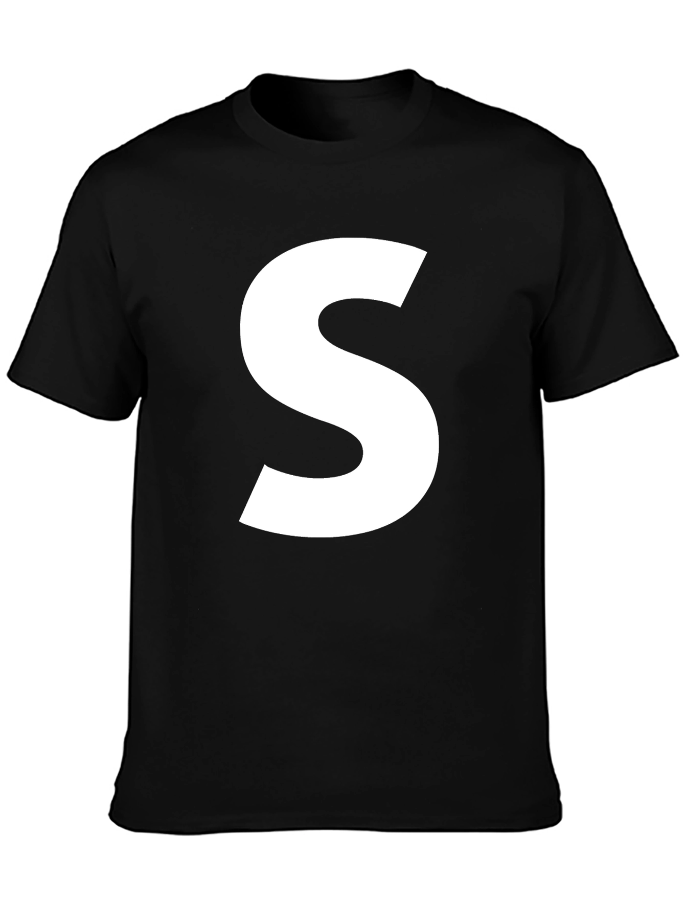 Bold S Graphic Tee - Classic Black Cotton